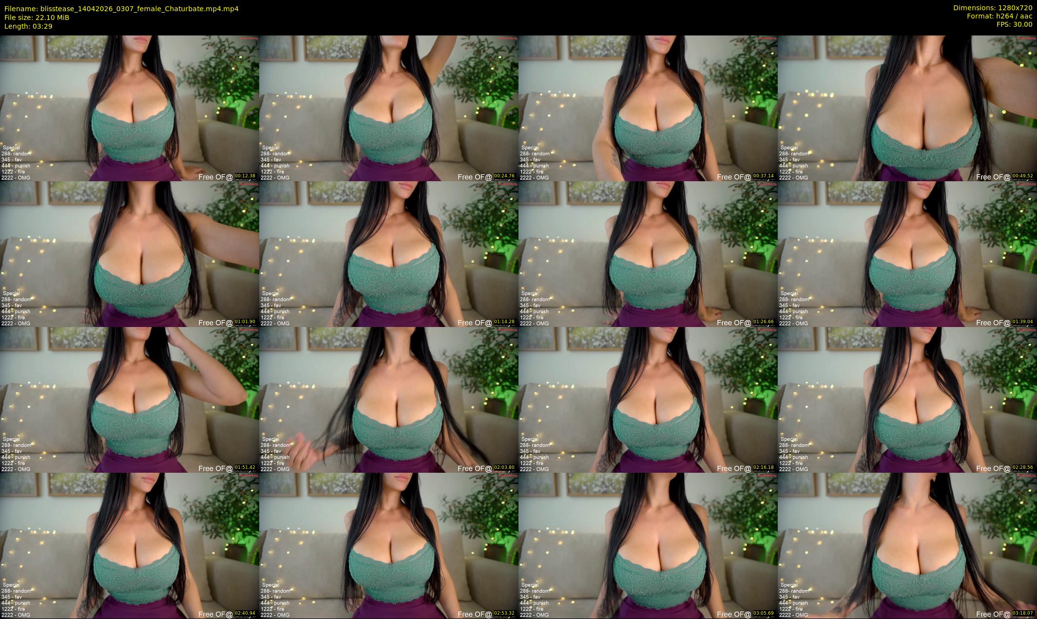 blisstease — 4 minute Chaturbate female cam show recording, 720p, Apr 14, 2026