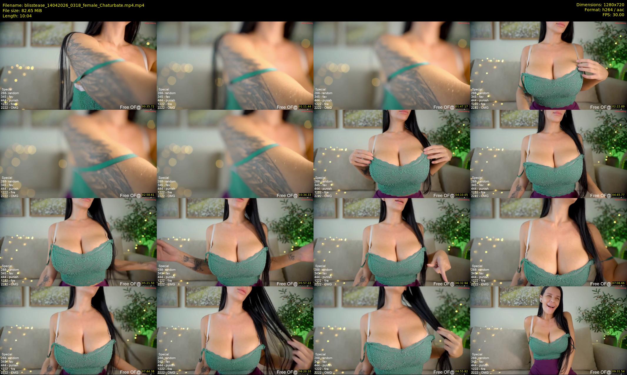 blisstease — 11 minute Chaturbate female cam show recording, 720p, Apr 14, 2026