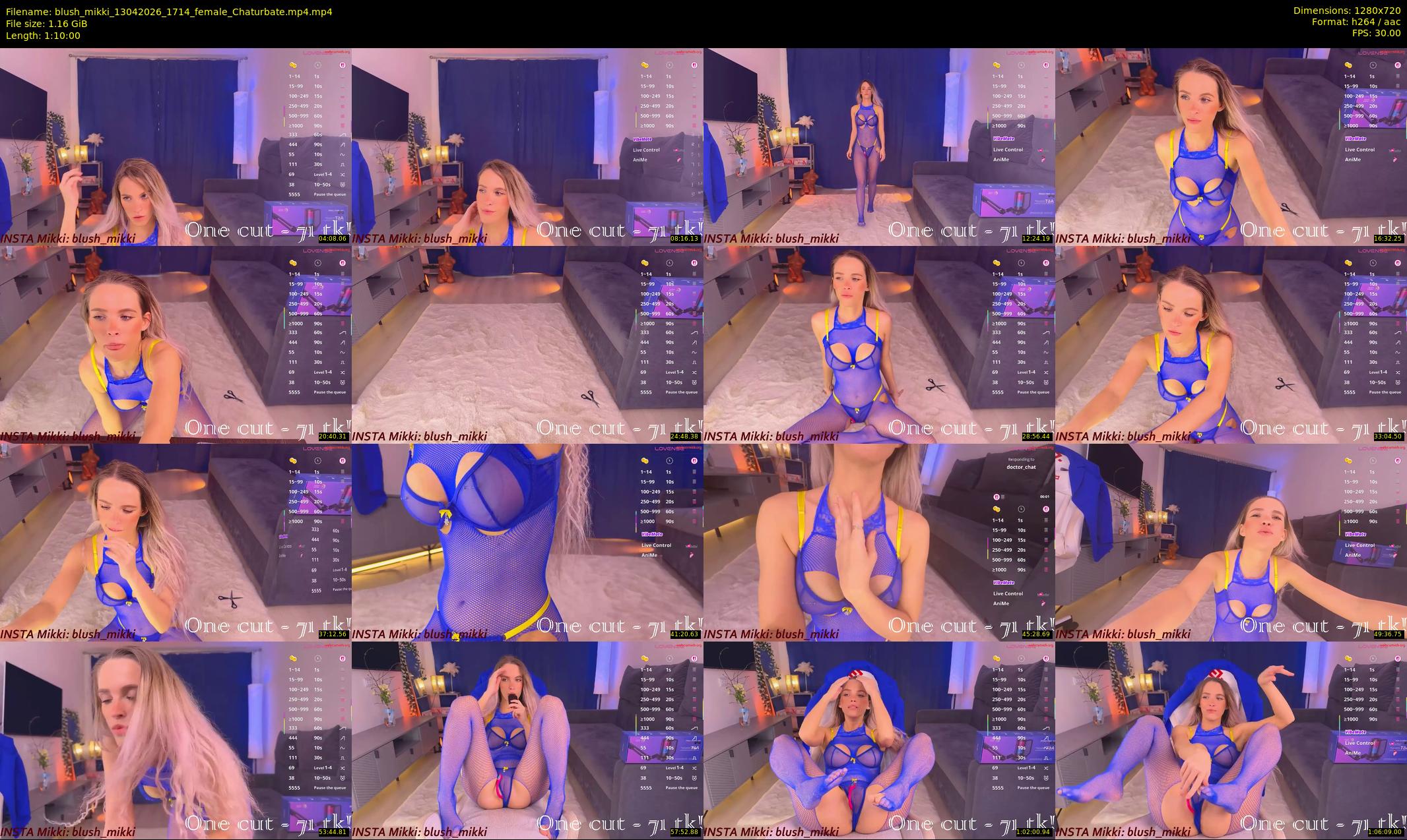 blush_mikki — 70 minute Chaturbate female cam show recording, 720p, Apr 13, 2026