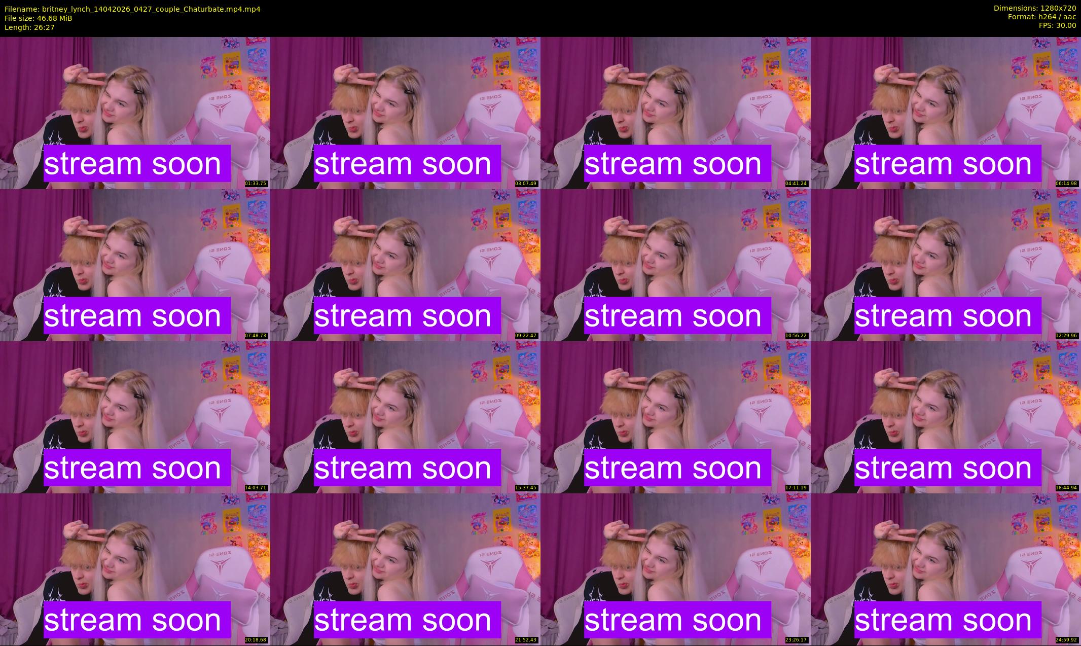 britney_lynch — 27 minute Chaturbate female cam show recording, 720p, Apr 14, 2026