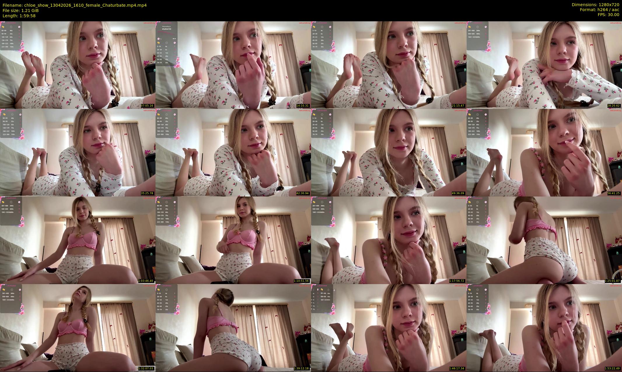 chloe_show — 120 minute Chaturbate female cam show recording, 720p, Apr 13, 2026