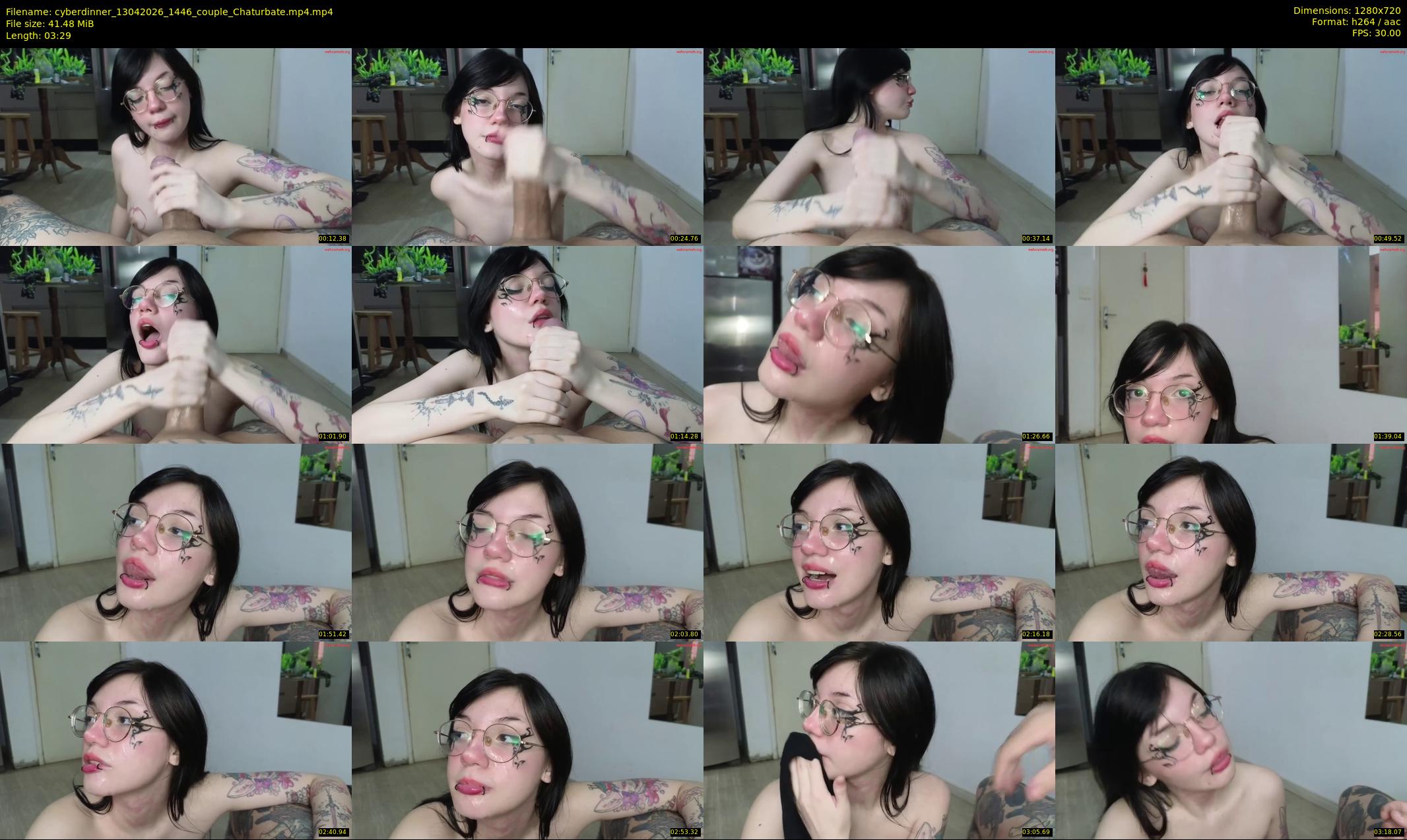 cyberdinner — 4 minute Chaturbate couple cam show recording, 720p, Apr 13, 2026