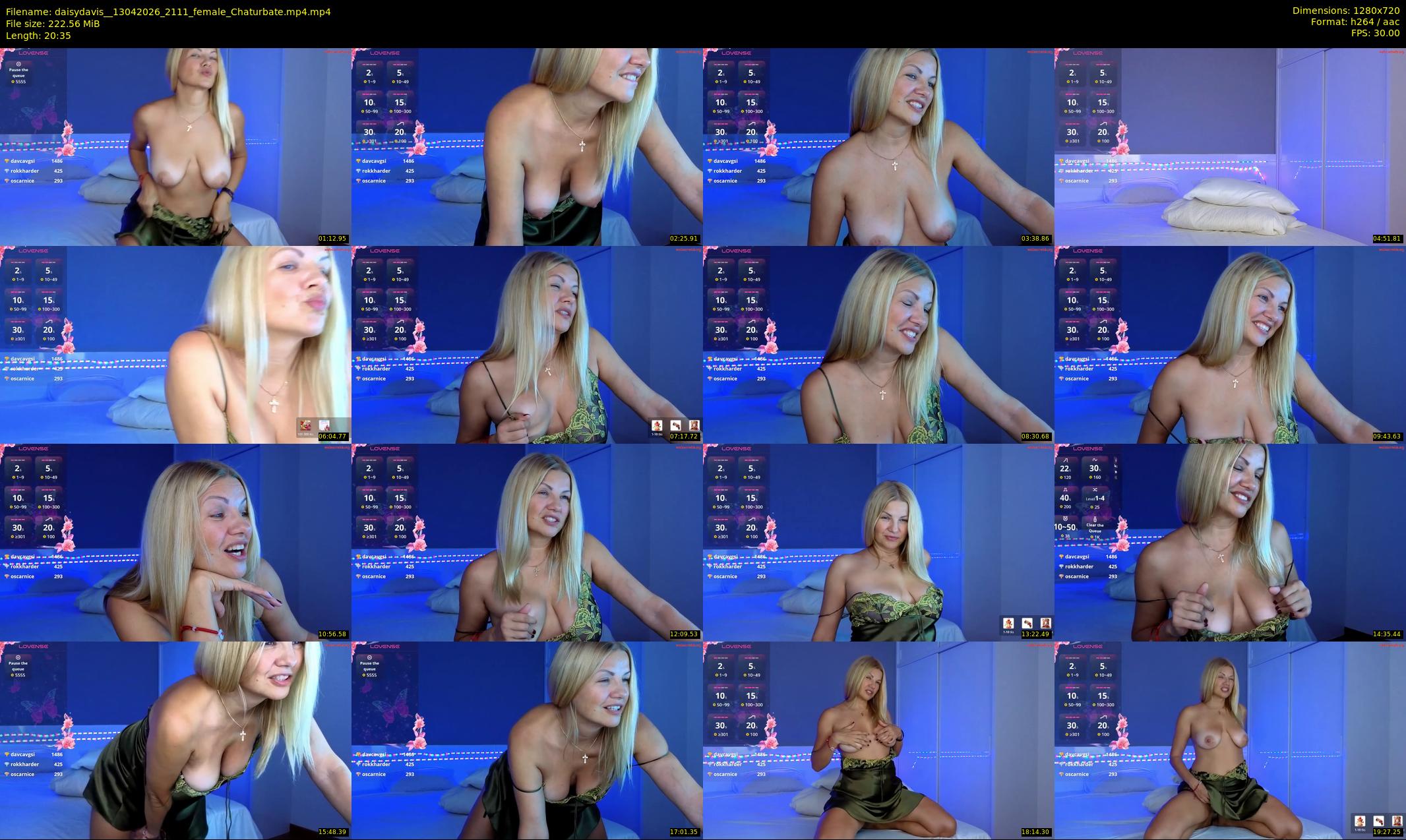 daisydavis_ — 21 minute Chaturbate female cam show recording, 720p, Apr 13, 2026