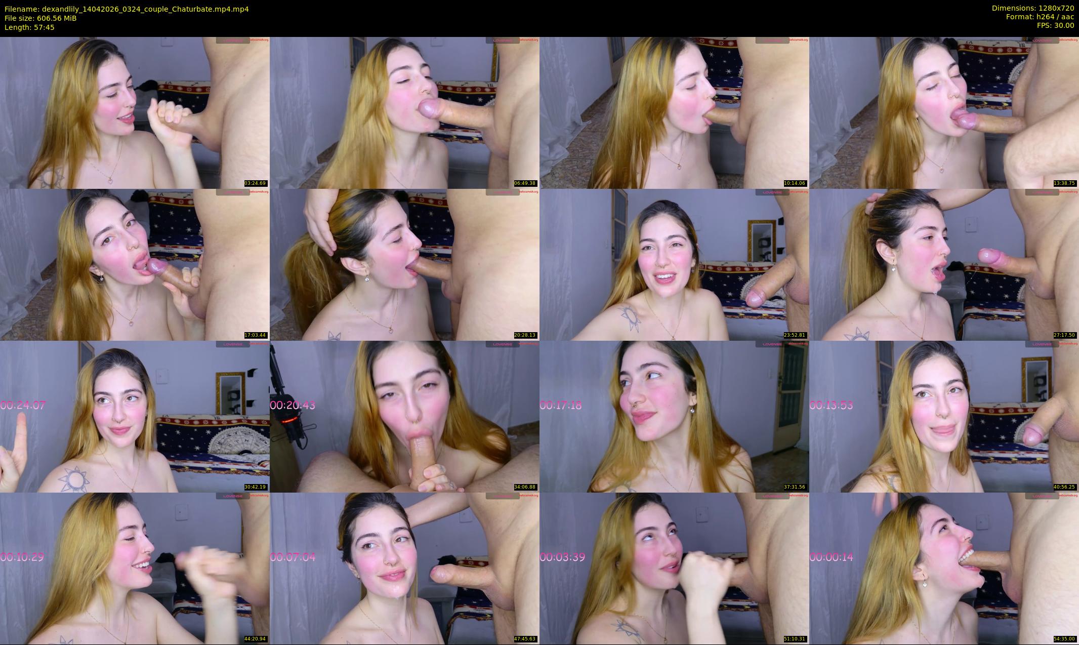 dexandlily — 58 minute Chaturbate couple cam show recording, 720p, Apr 14, 2026