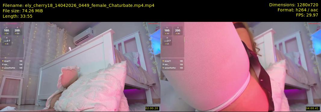 ely_cherry18 — 34 minute Chaturbate female cam show recording, 720p, Apr 14, 2026