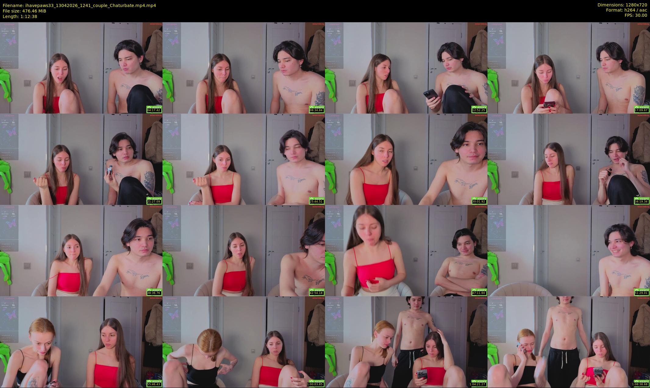 ihavepaws33 — 73 minute Chaturbate couple cam show recording, 720p, Apr 13, 2026