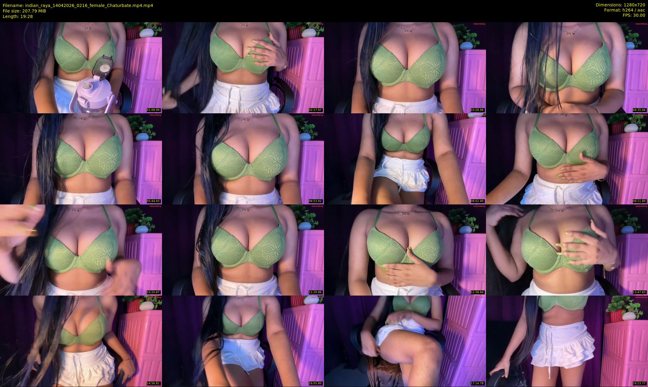 indian_raya — 20 minute Chaturbate female cam show recording, 720p, Apr 14, 2026