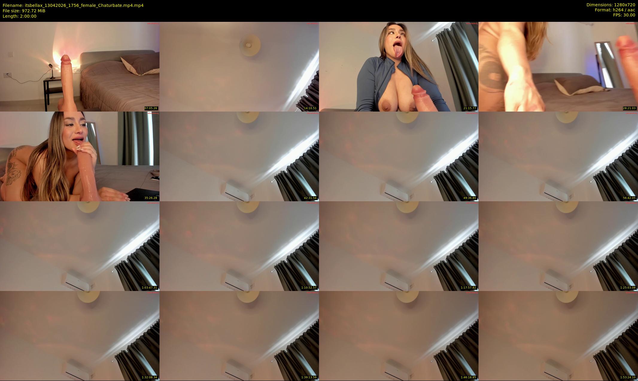 itsbellax — 120 minute Chaturbate female cam show recording, 720p, Apr 13, 2026