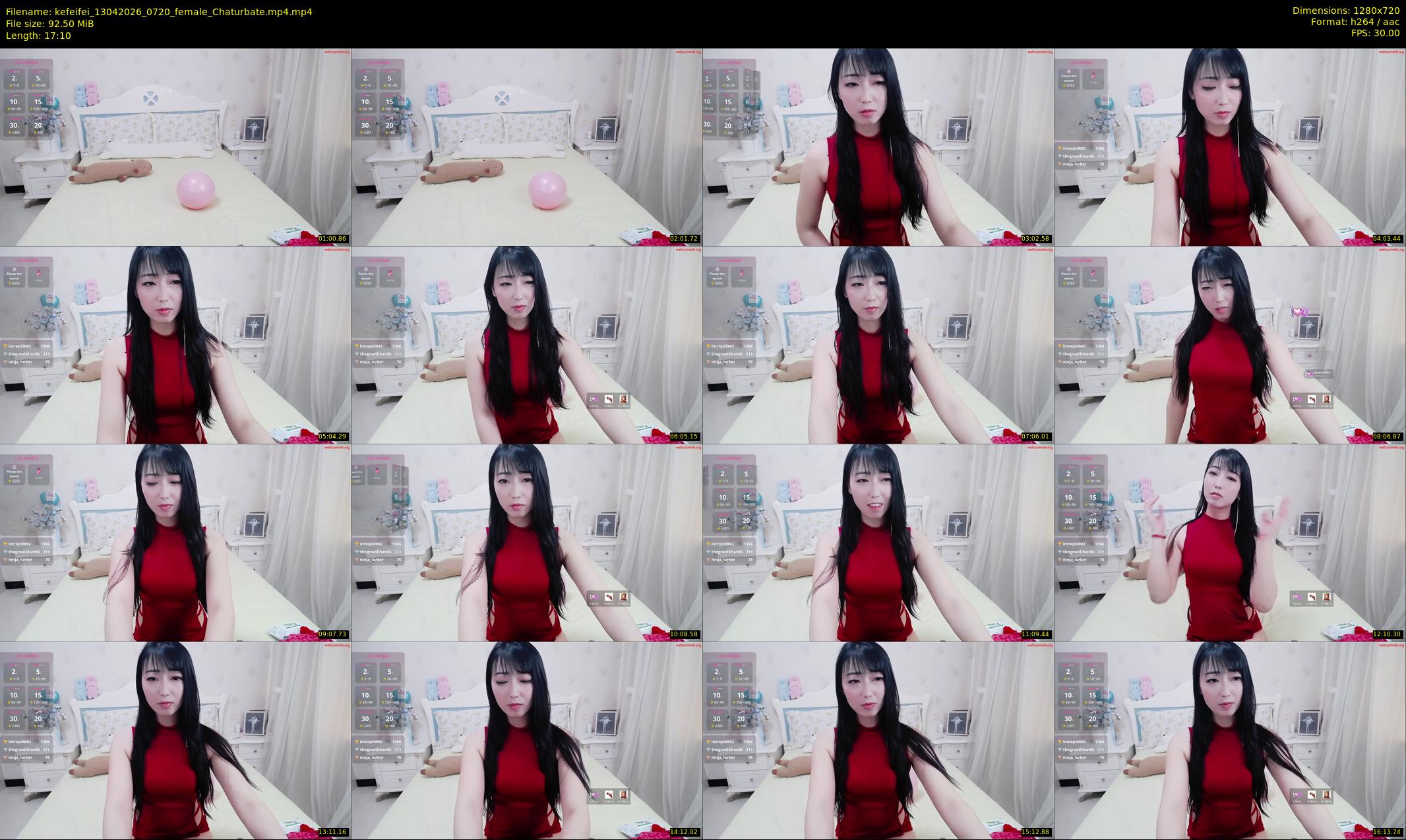 kefeifei — 18 minute Chaturbate female cam show recording, 720p, Apr 13, 2026