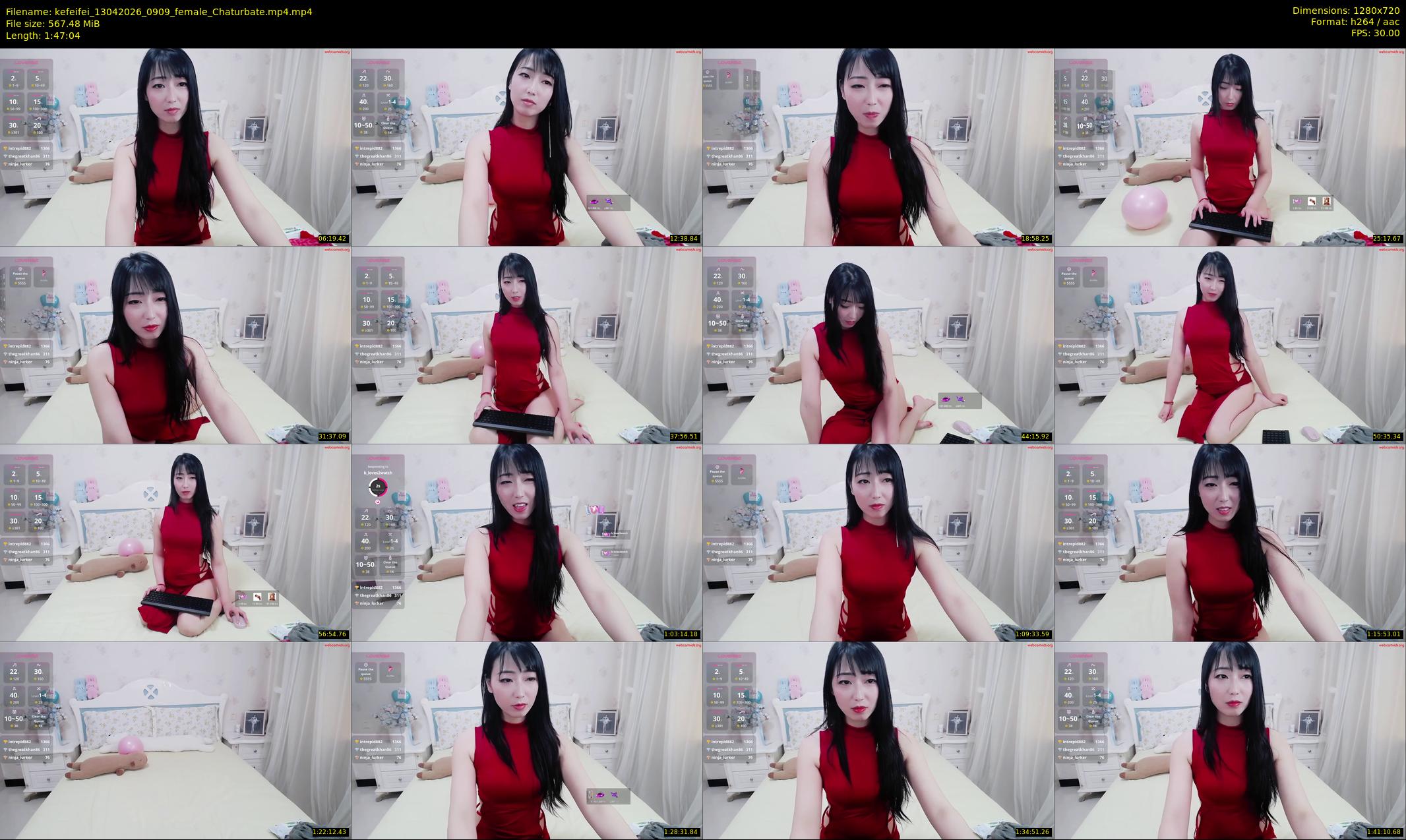 kefeifei — 108 minute Chaturbate female cam show recording, 720p, Apr 13, 2026