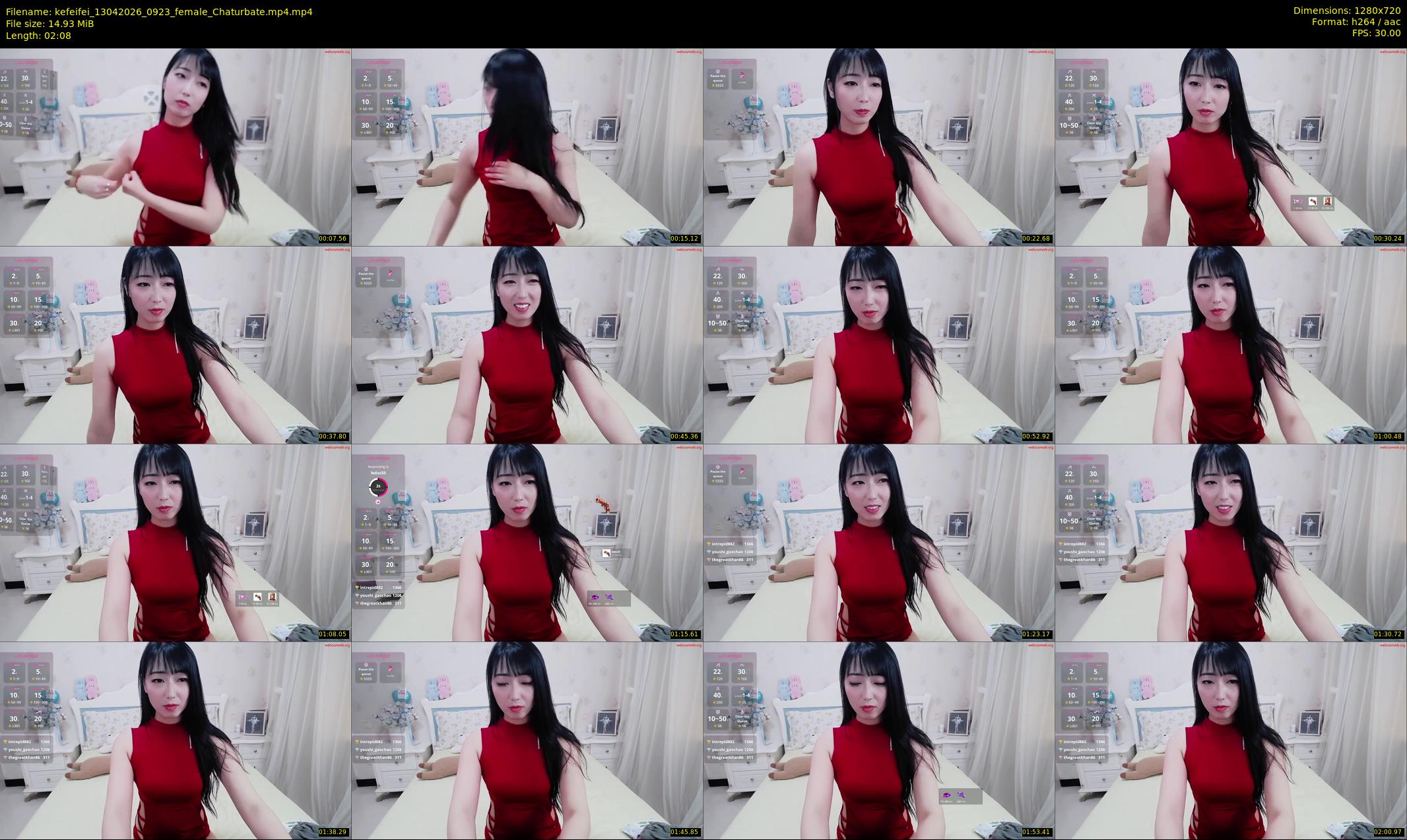 kefeifei — 3 minute Chaturbate female cam show recording, 720p, Apr 13, 2026