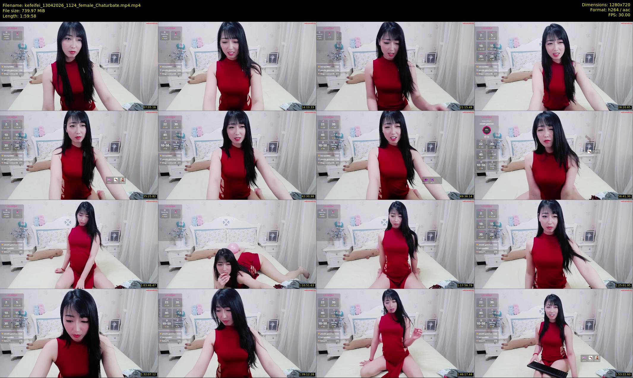 kefeifei — 120 minute Chaturbate female cam show recording, 720p, Apr 13, 2026