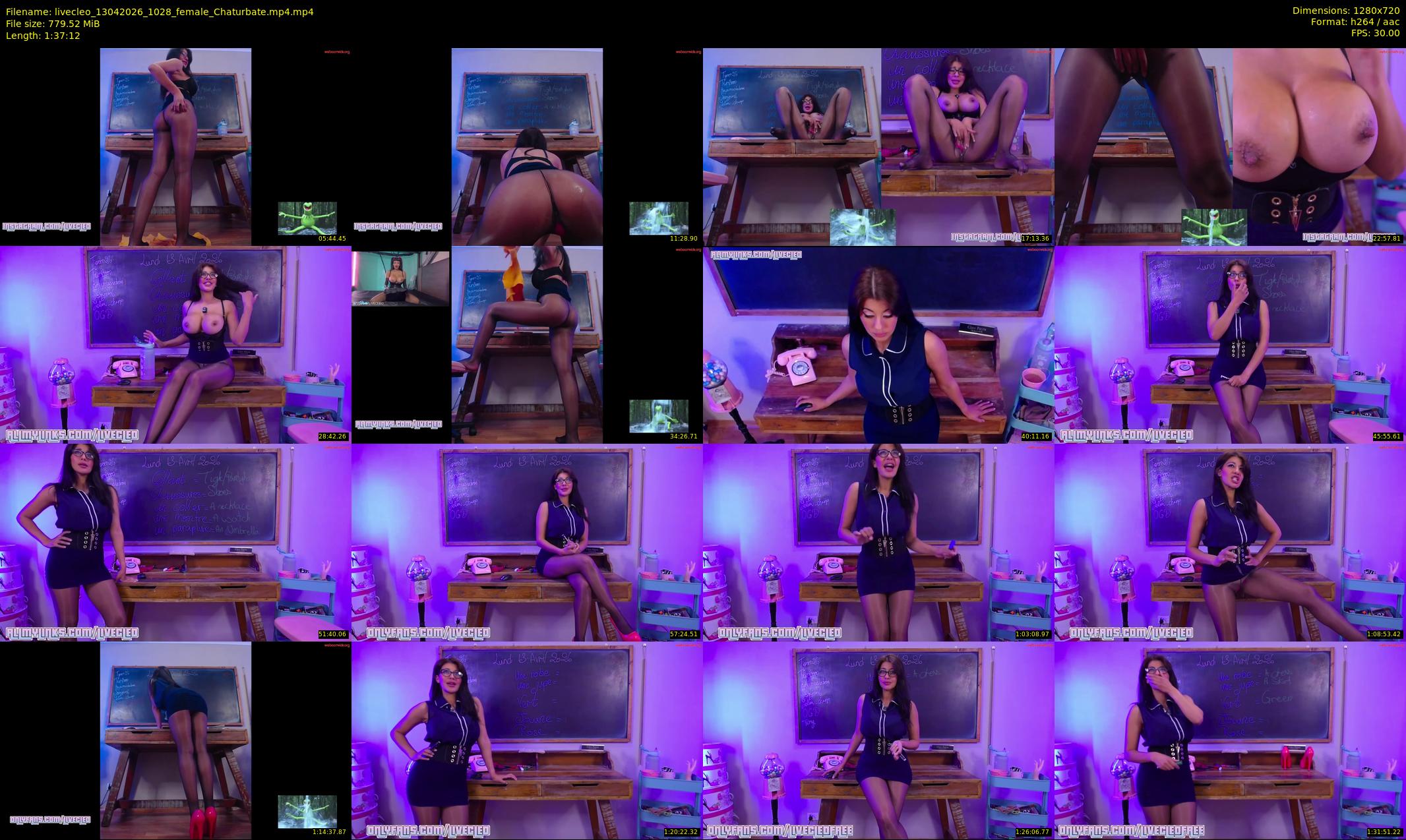 livecleo — 98 minute Chaturbate female cam show recording, 720p, Apr 13, 2026