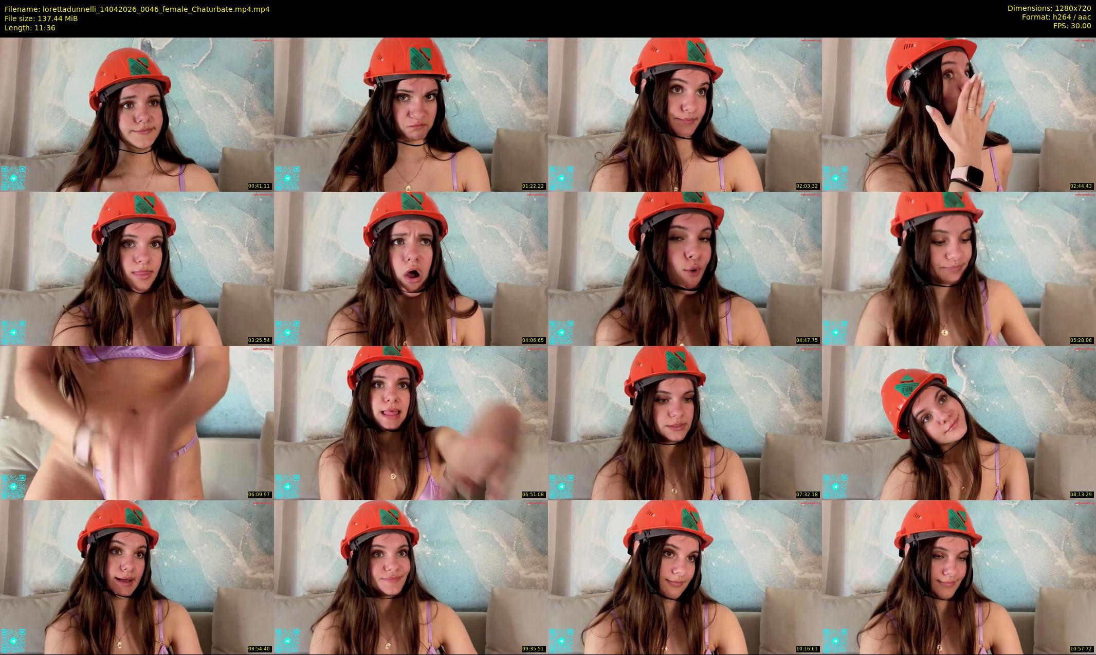 lorettadunnelli — 12 minute Chaturbate female cam show recording, 720p, Apr 14, 2026