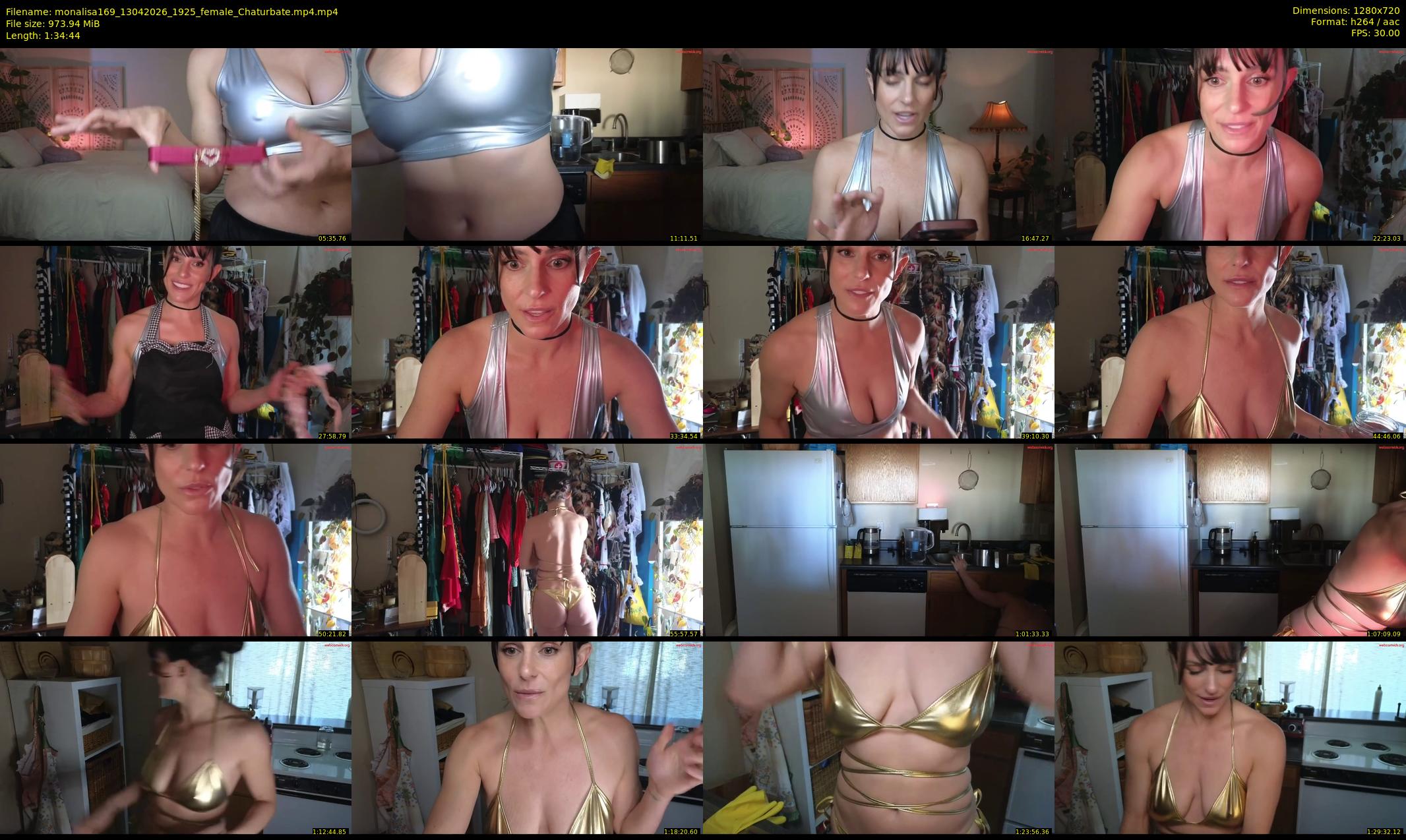 monalisa169 — 95 minute Chaturbate female cam show recording, 720p, Apr 13, 2026