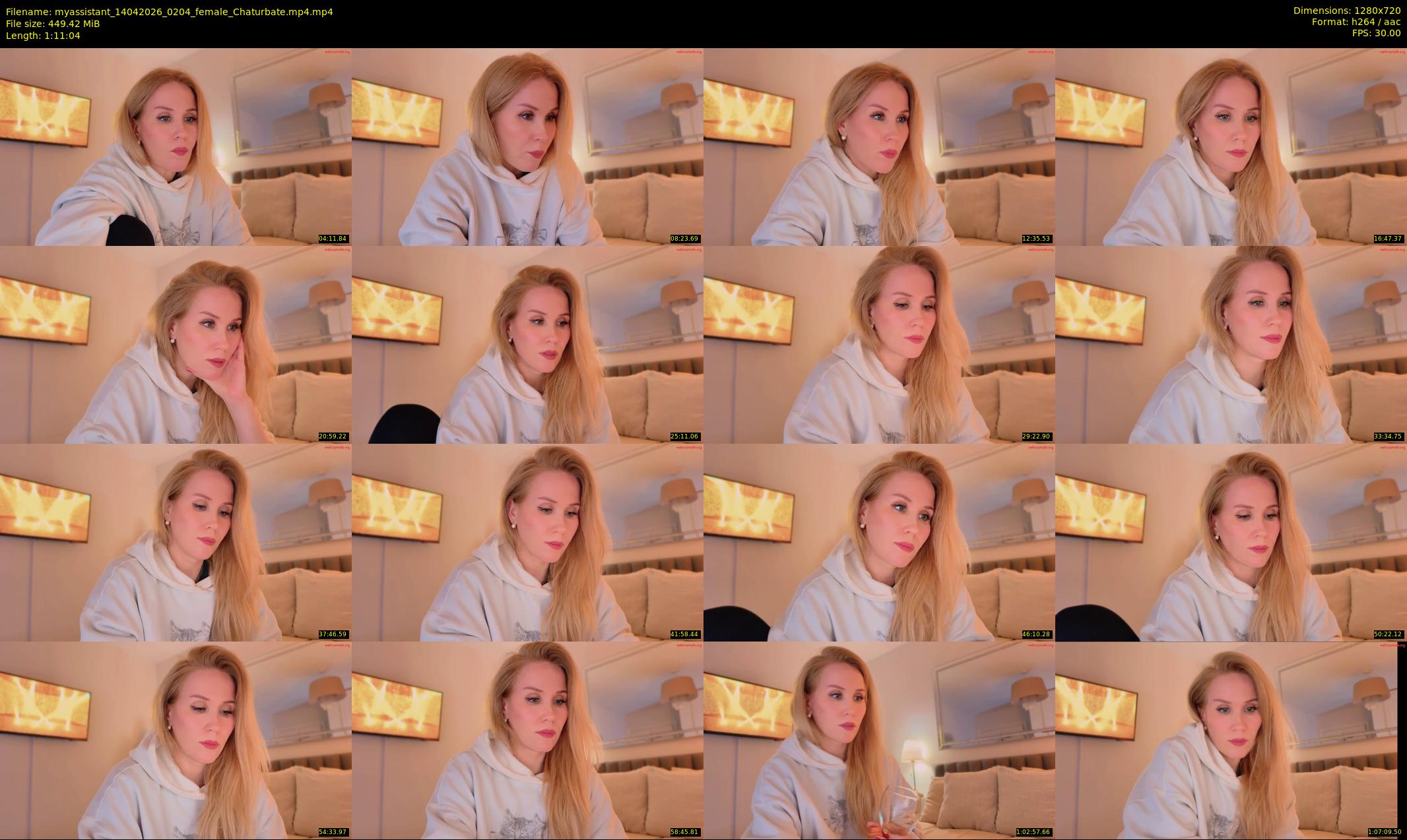 myassistant — 72 minute Chaturbate female cam show recording, 720p, Apr 14, 2026