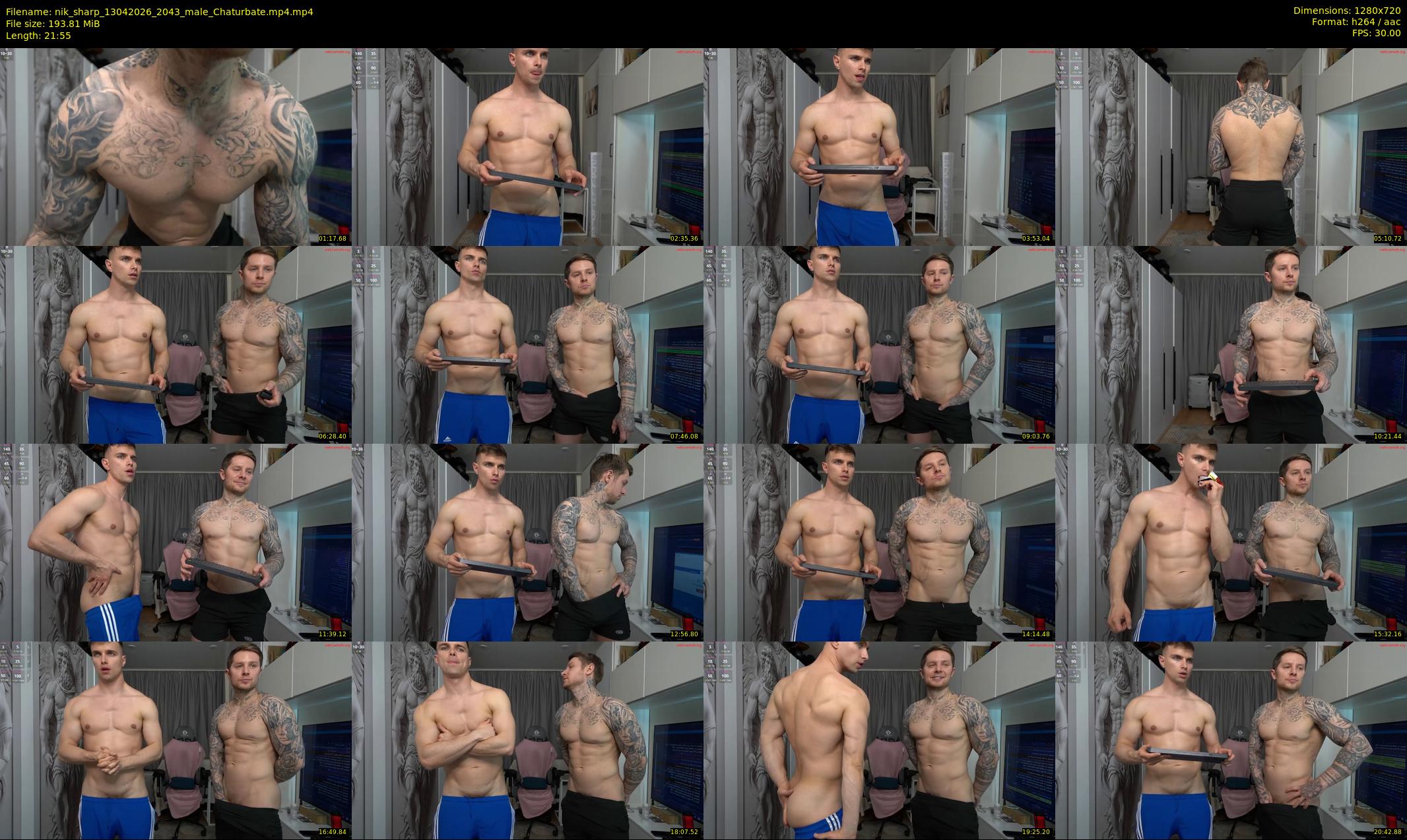 nik_sharp — 22 minute Chaturbate male cam show recording, 720p, Apr 13, 2026
