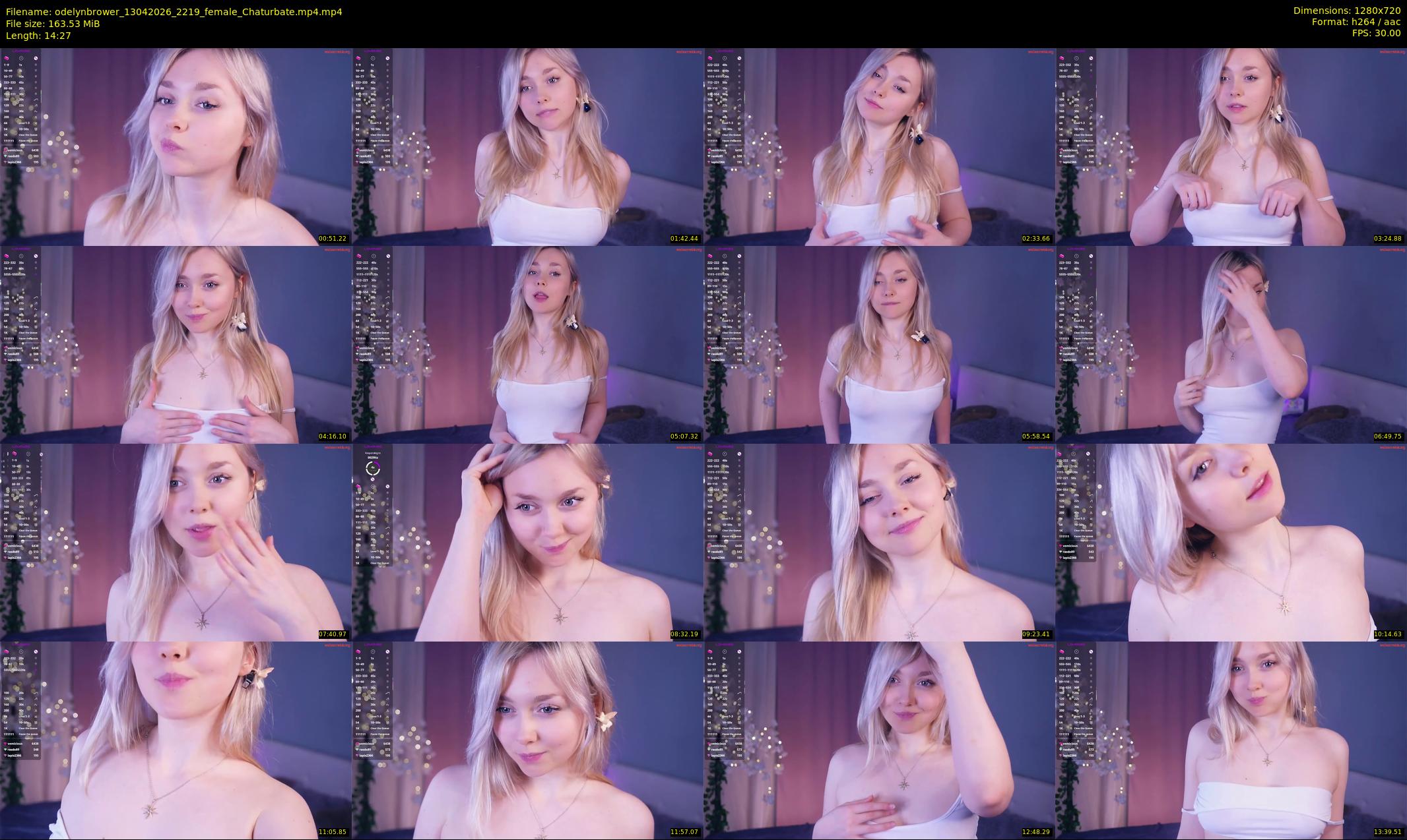 odelynbrower — 15 minute Chaturbate female cam show recording, 720p, Apr 13, 2026