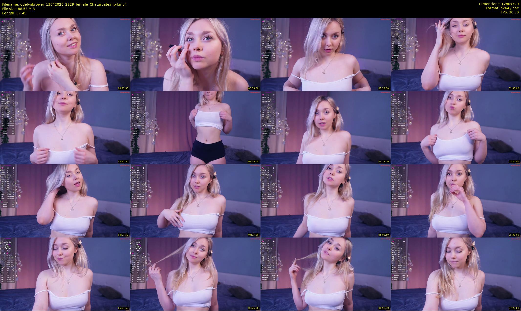 odelynbrower — 8 minute Chaturbate female cam show recording, 720p, Apr 13, 2026