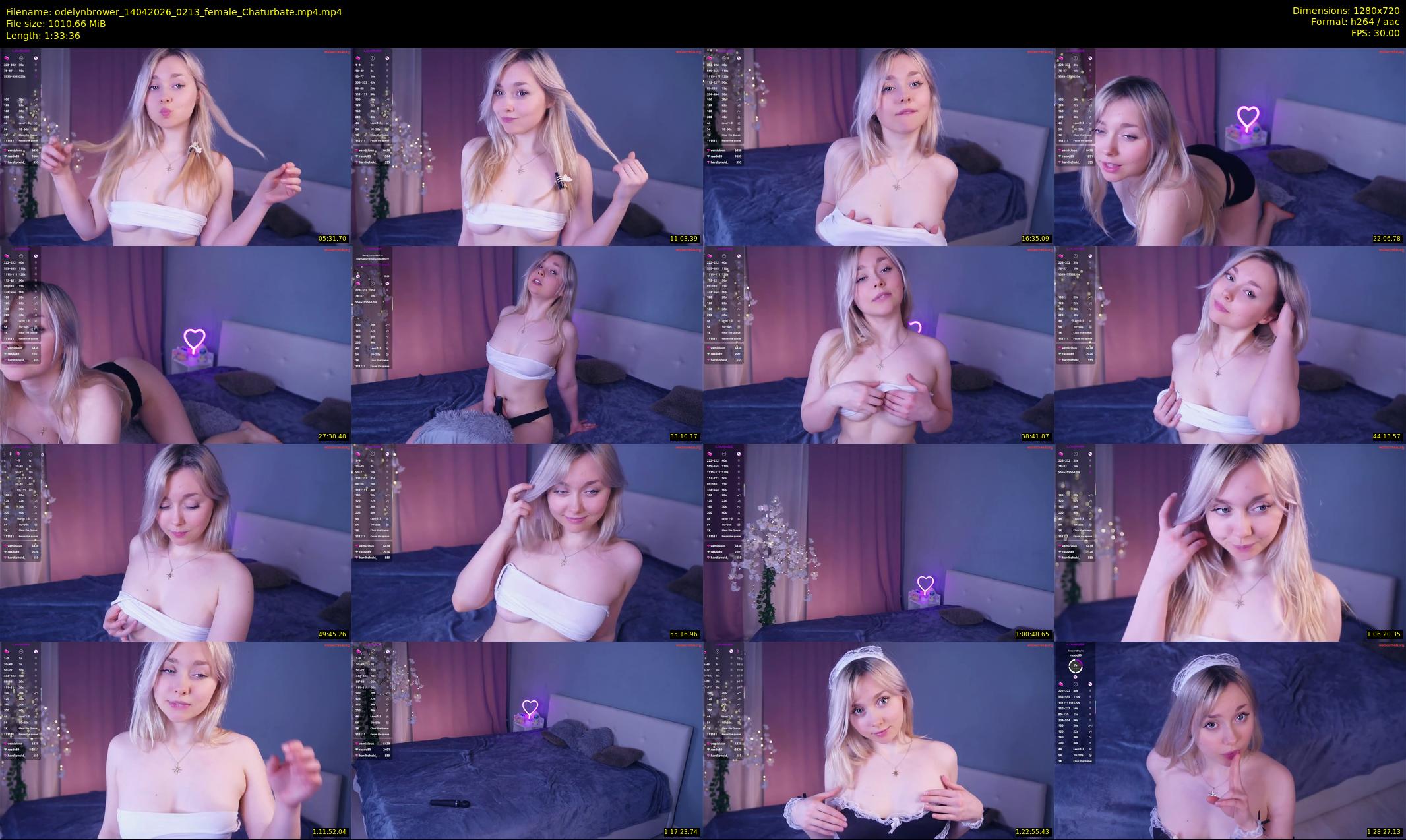 odelynbrower — 94 minute Chaturbate female cam show recording, 720p, Apr 14, 2026