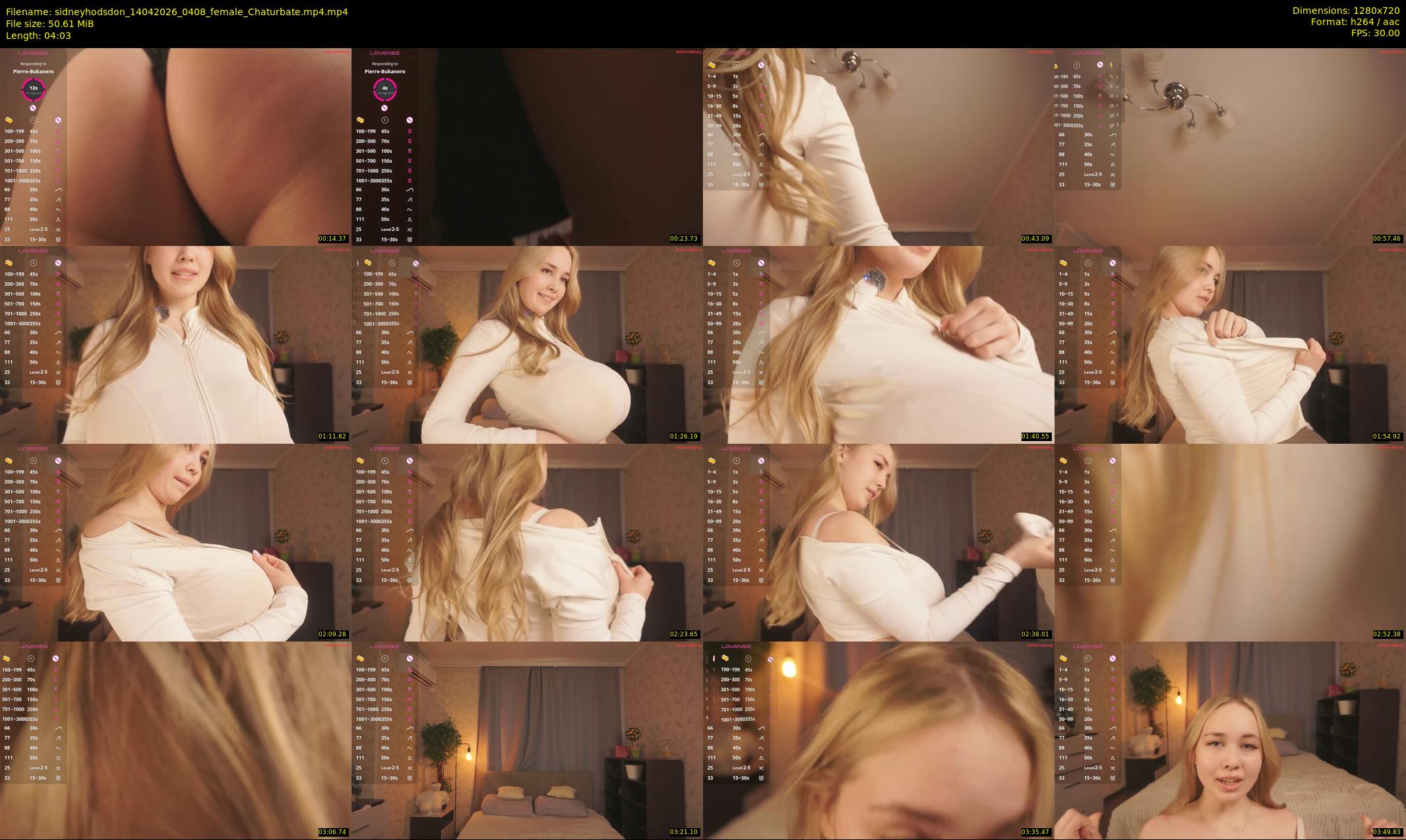 sidneyhodsdon — 5 minute Chaturbate female cam show recording, 720p, Apr 14, 2026