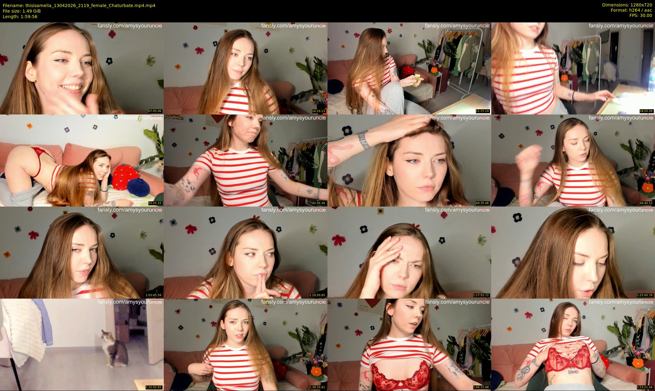 thisisamelia — 120 minute Chaturbate female cam show recording, 720p, Apr 13, 2026