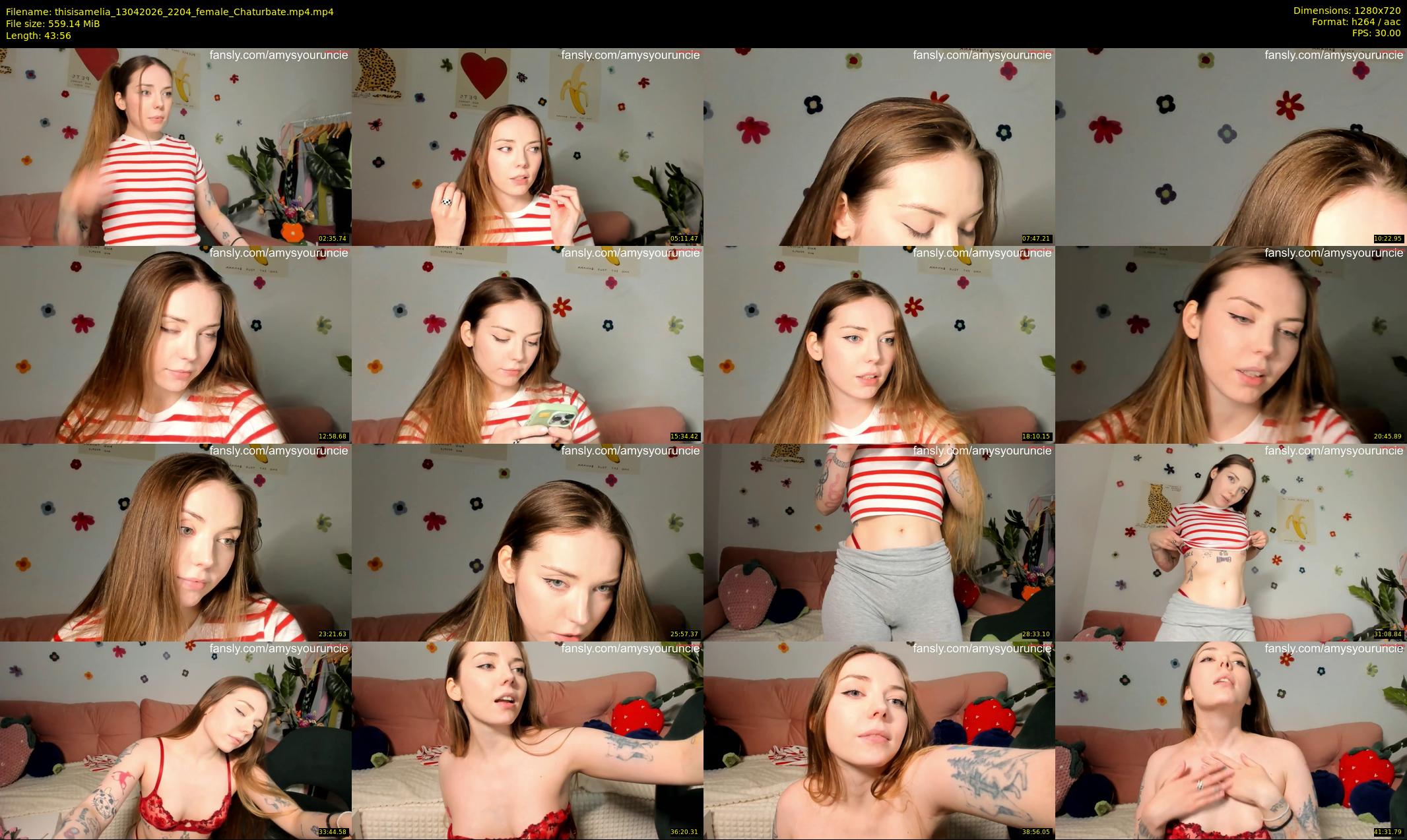 thisisamelia — 44 minute Chaturbate female cam show recording, 720p, Apr 13, 2026