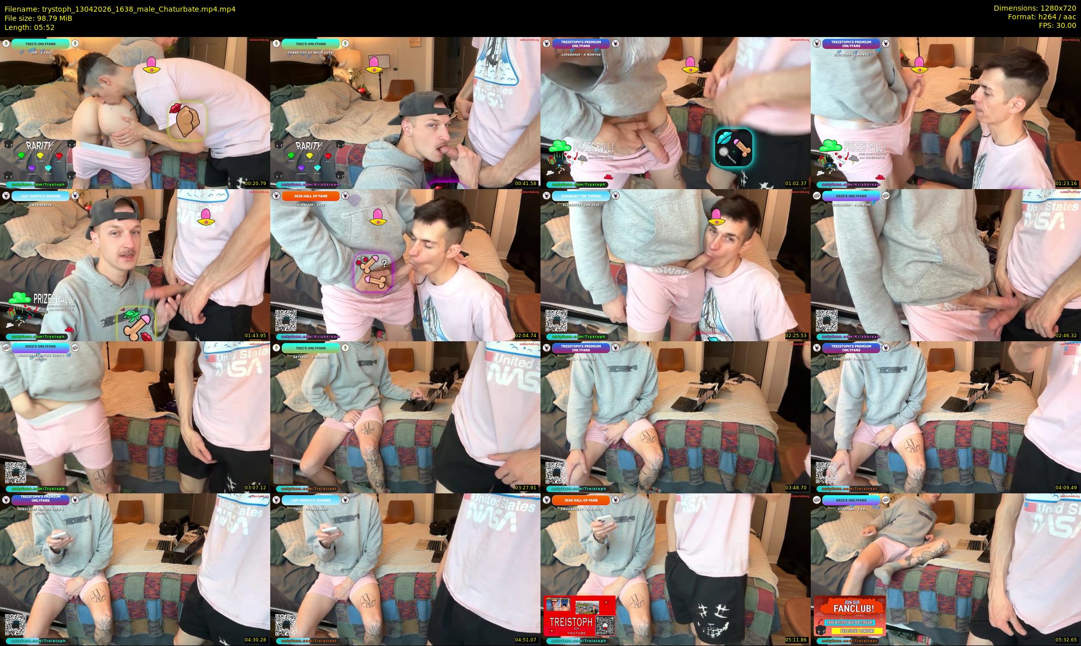 trystoph — 6 minute Chaturbate male cam show recording, 720p, Apr 13, 2026