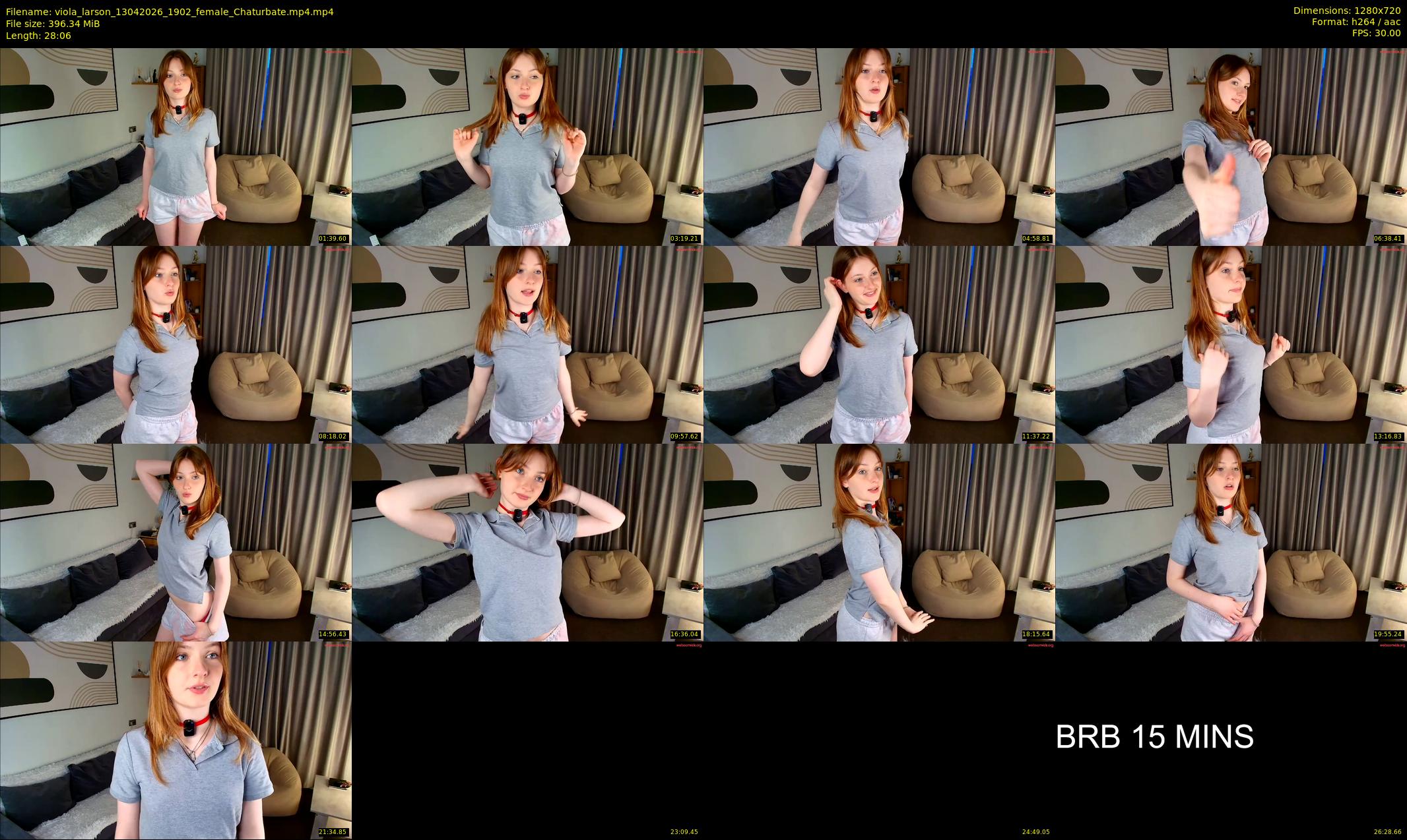 viola_larson — 29 minute Chaturbate female cam show recording, 720p, Apr 13, 2026