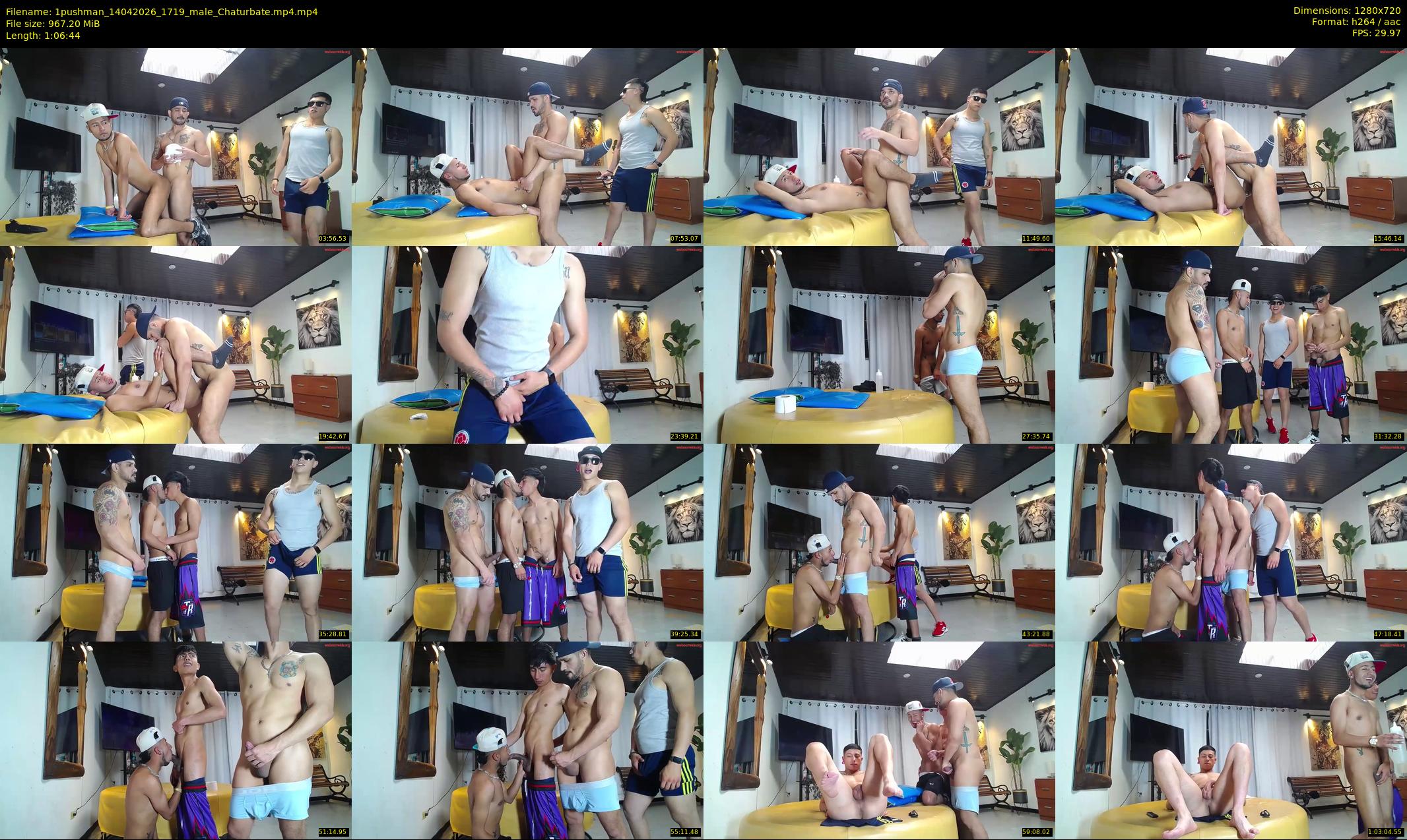 1pushman — 67 minute Chaturbate male cam show recording, 720p, Apr 14, 2026