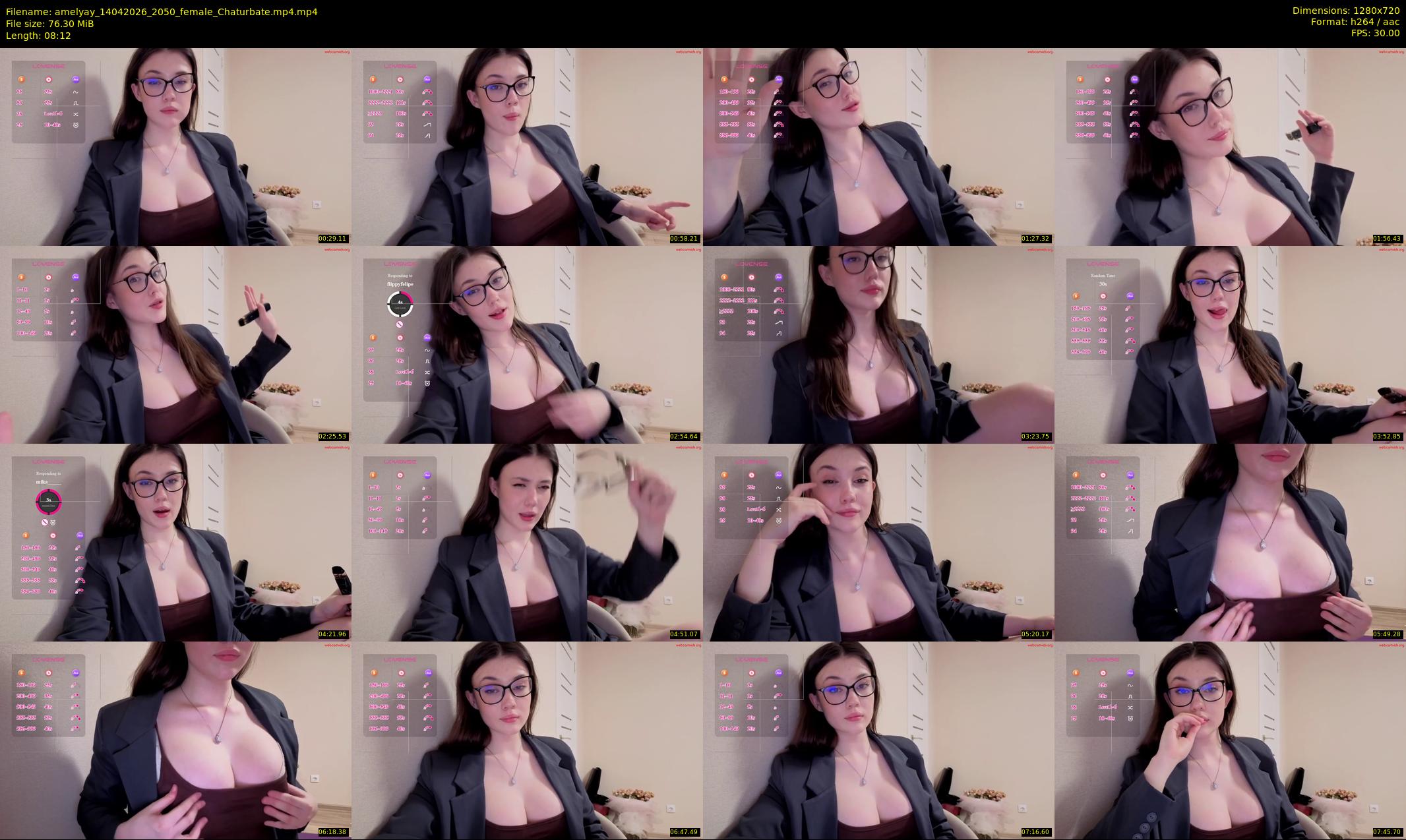 amelyay — 9 minute Chaturbate female cam show recording, 720p, Apr 14, 2026