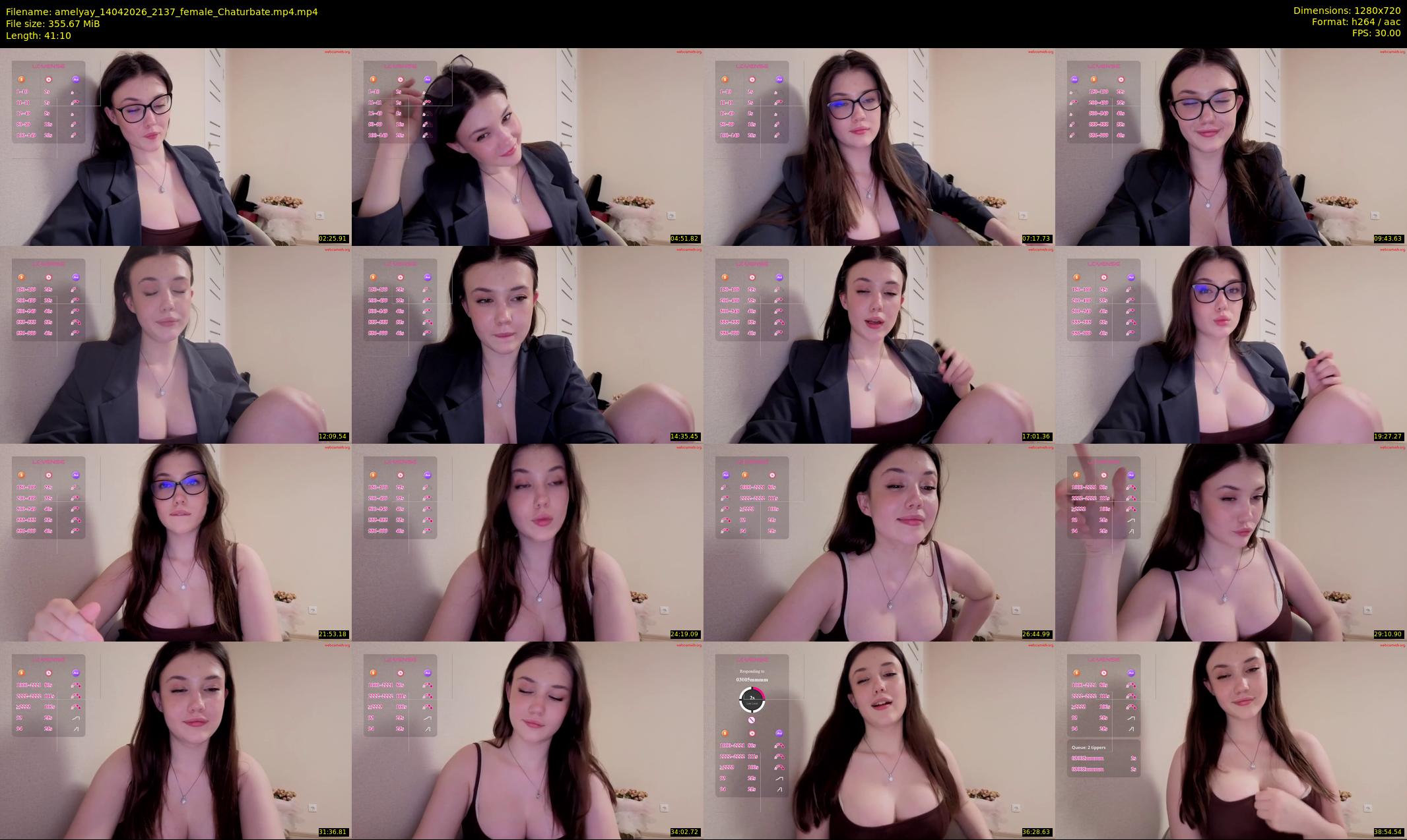 amelyay — 42 minute Chaturbate female cam show recording, 720p, Apr 14, 2026