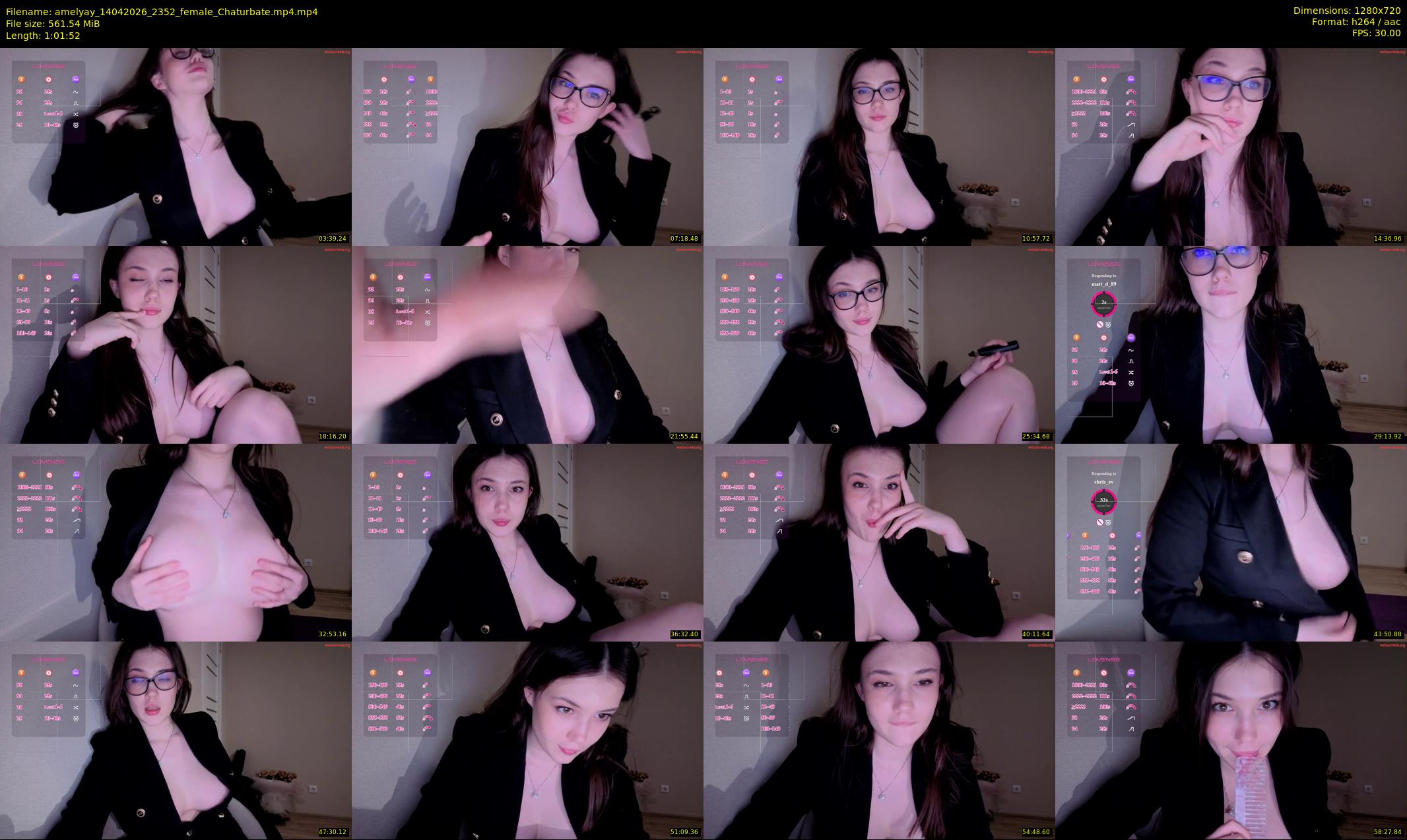 amelyay — 62 minute Chaturbate female cam show recording, 720p, Apr 14, 2026