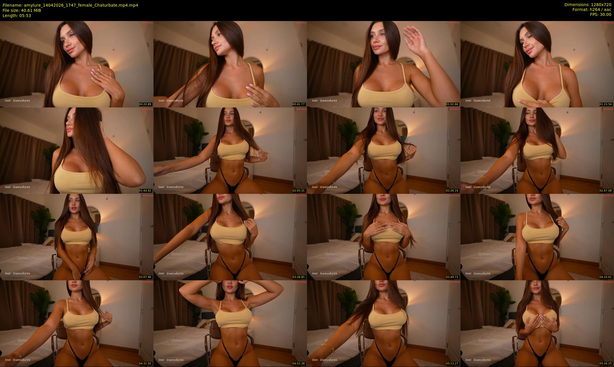 amylure — 6 minute Chaturbate female cam show recording, 720p, Apr 14, 2026