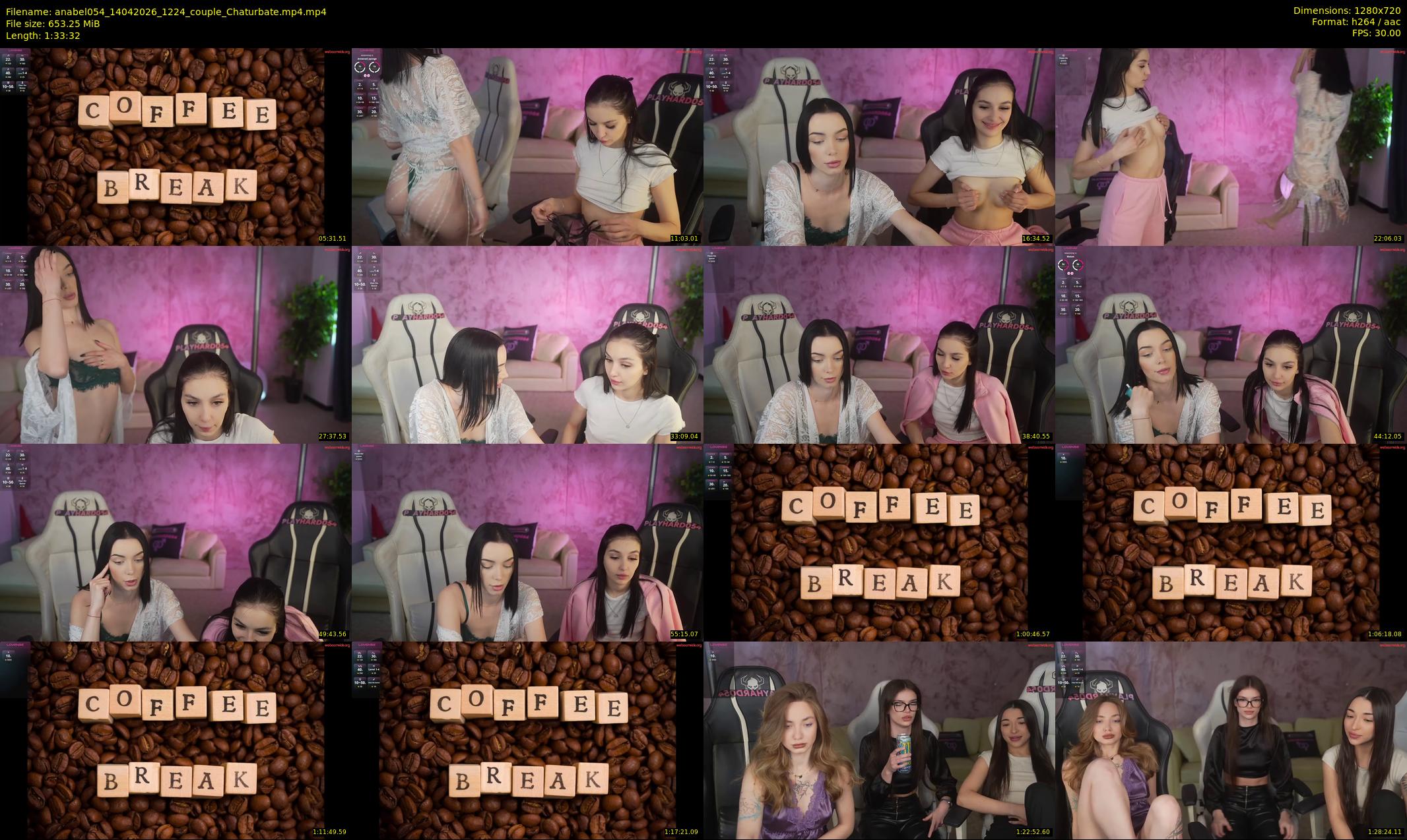 anabel054 — 94 minute Chaturbate female cam show recording, 720p, Apr 14, 2026