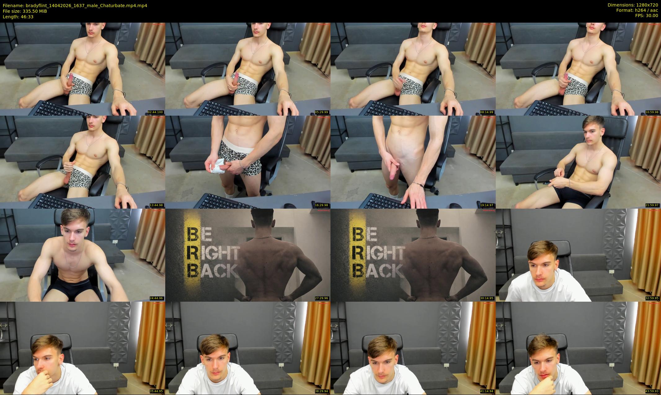 bradyflint — 47 minute Chaturbate male cam show recording, 720p, Apr 14, 2026