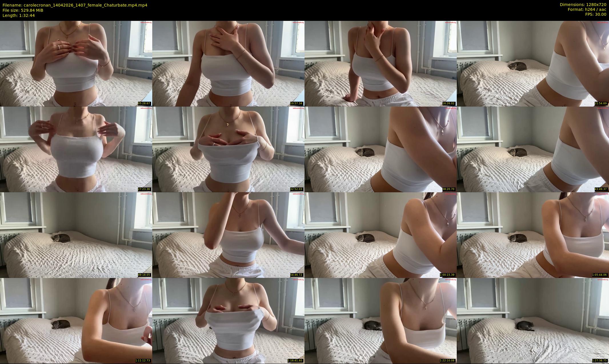 carolecronan — 93 minute Chaturbate female cam show recording, 720p, Apr 14, 2026