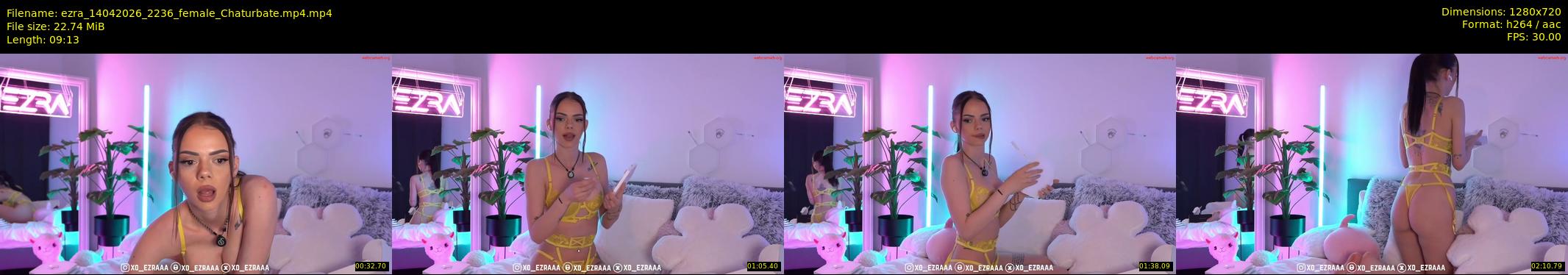 ezra — 10 minute Chaturbate female cam show recording, 720p, Apr 14, 2026