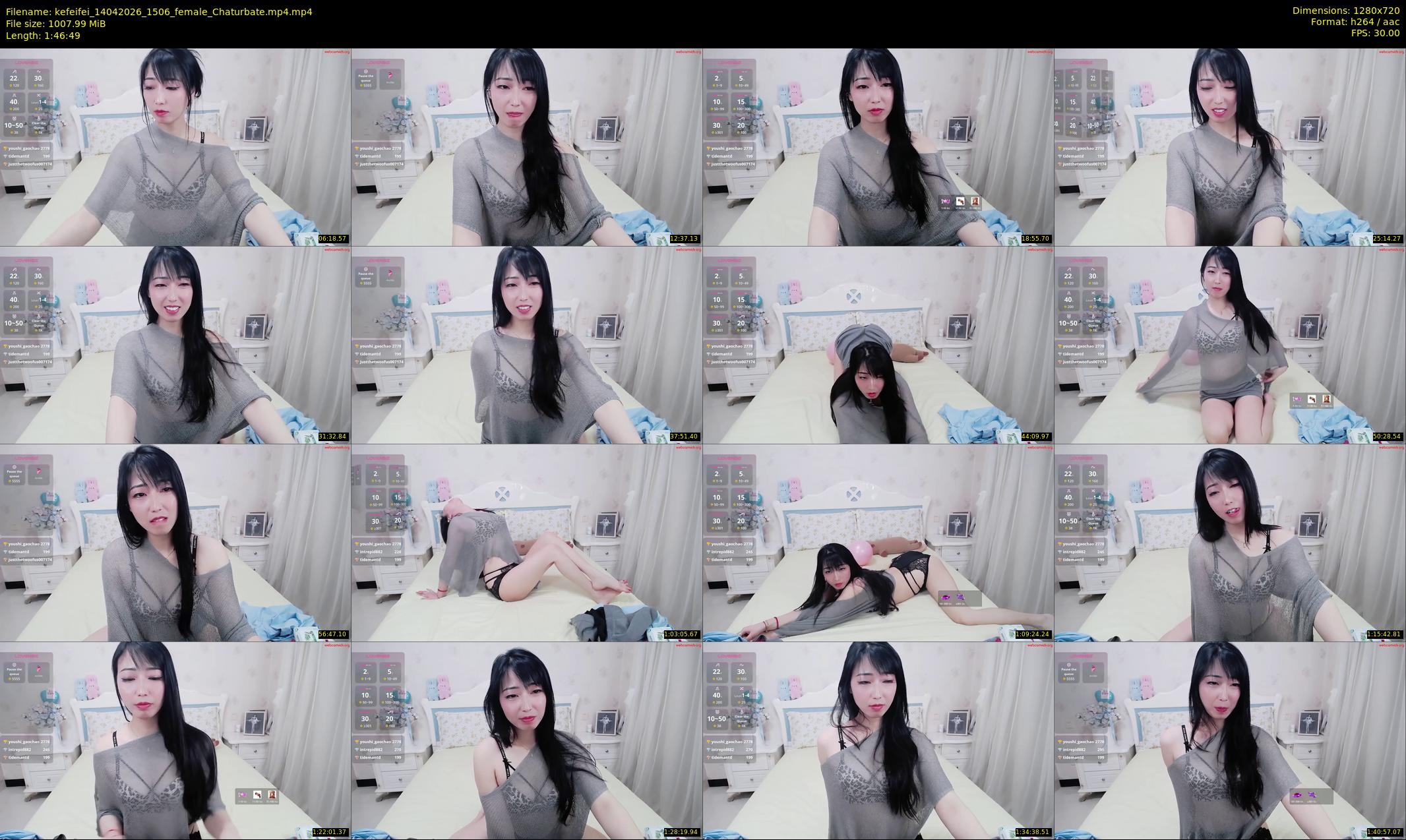 kefeifei — 107 minute Chaturbate female cam show recording, 720p, Apr 14, 2026