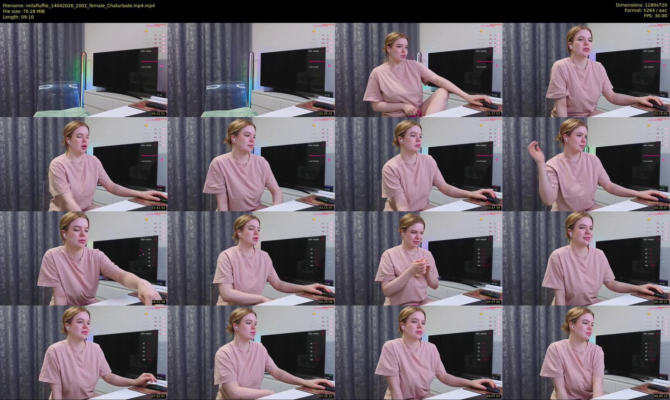 milafluffie — 10 minute Chaturbate female cam show recording, 720p, Apr 14, 2026