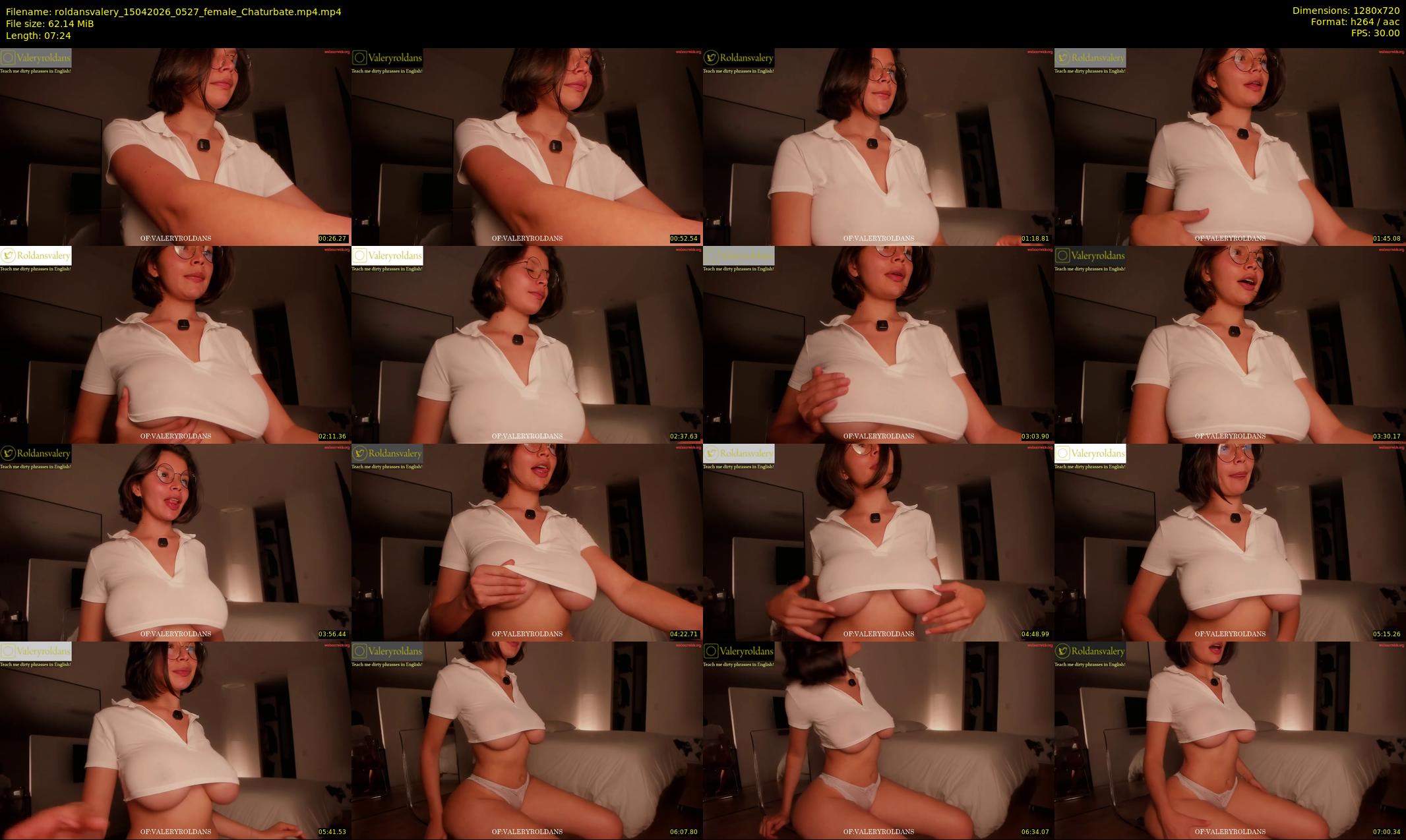 roldansvalery — 8 minute Chaturbate female cam show recording, 720p, Apr 15, 2026