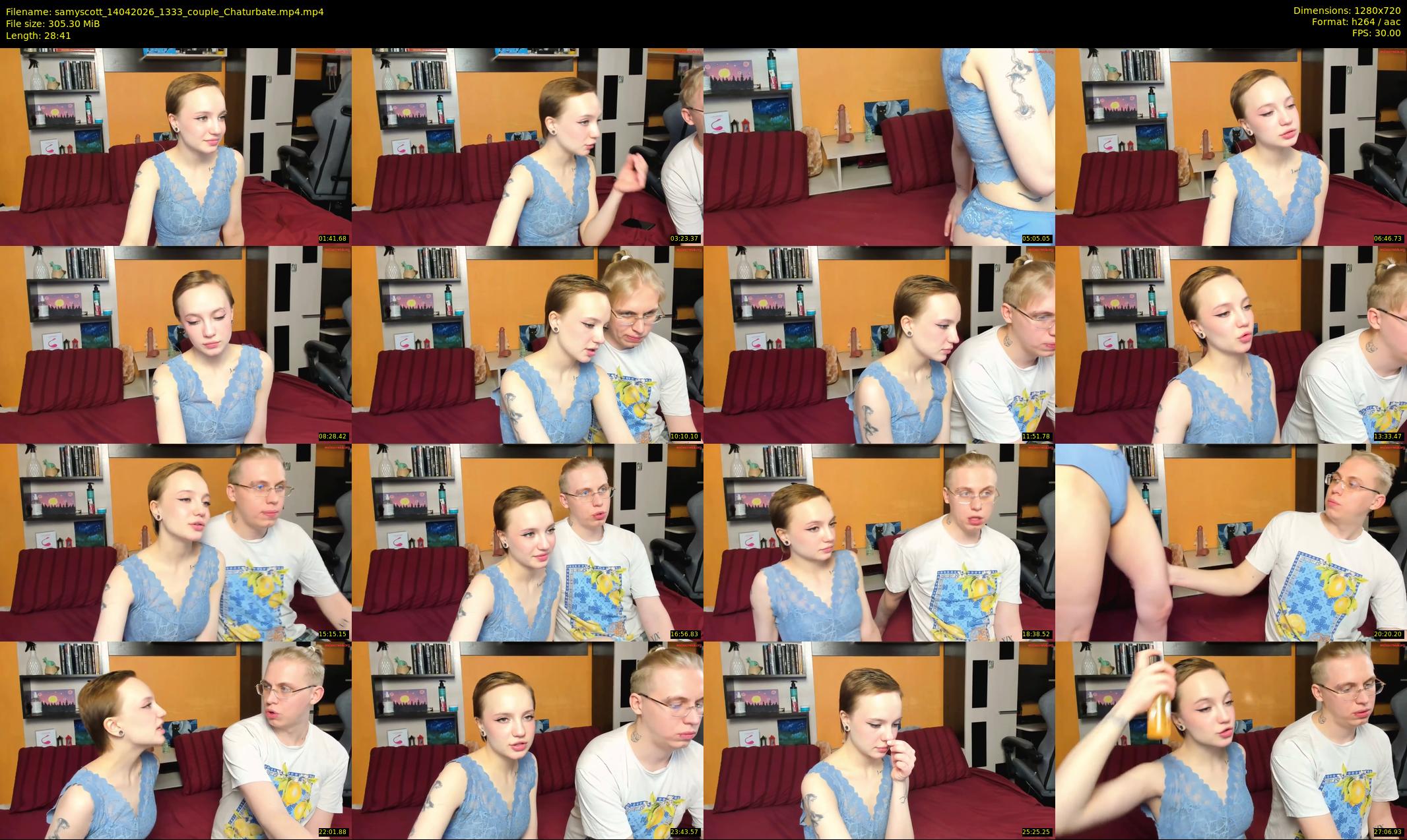 samyscott — 29 minute Chaturbate couple cam show recording, 720p, Apr 14, 2026