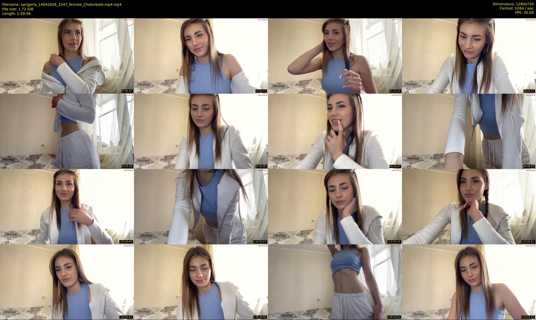 sarigerla — 120 minute Chaturbate female cam show recording, 720p, Apr 14, 2026