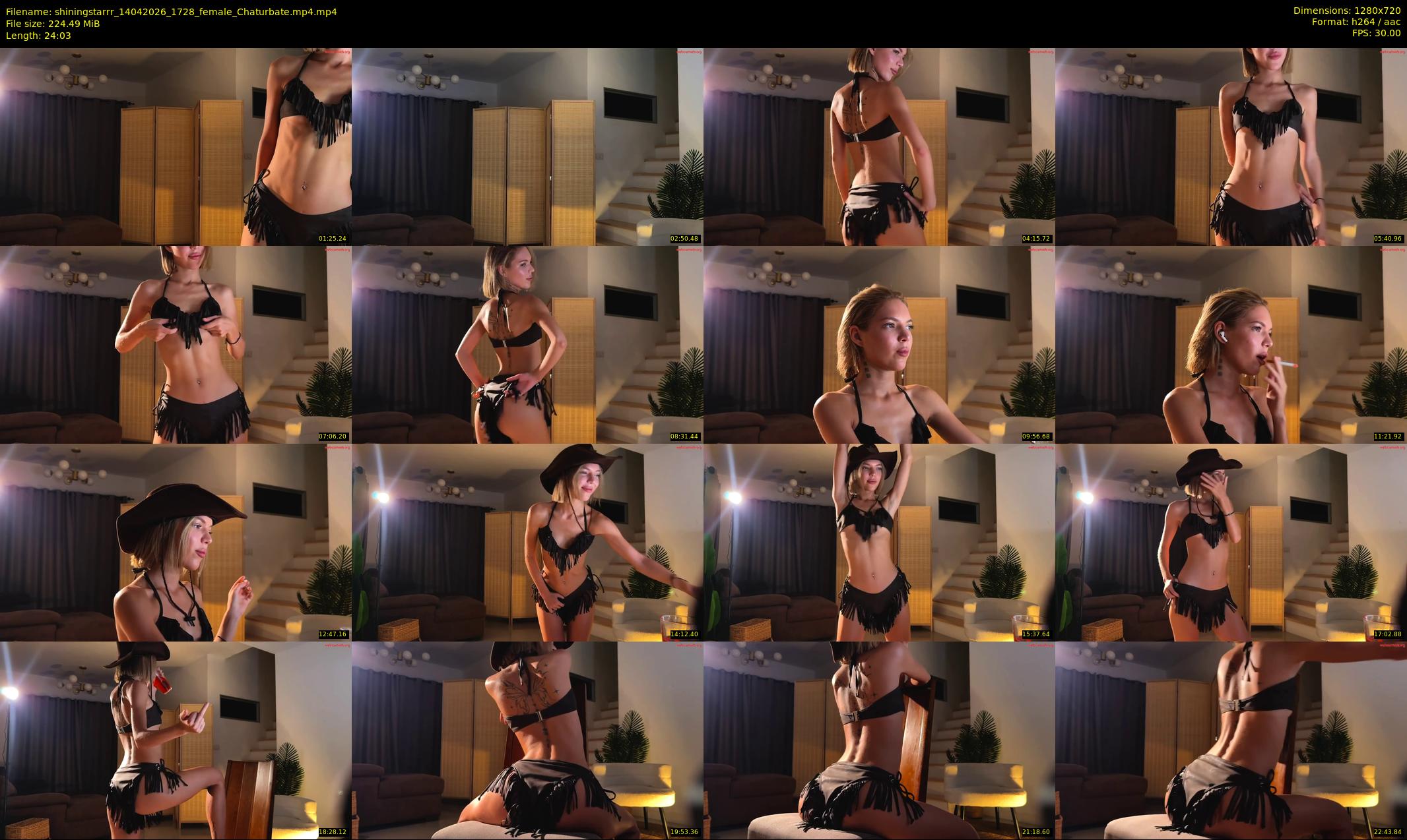 shiningstarrr — 25 minute Chaturbate female cam show recording, 720p, Apr 14, 2026
