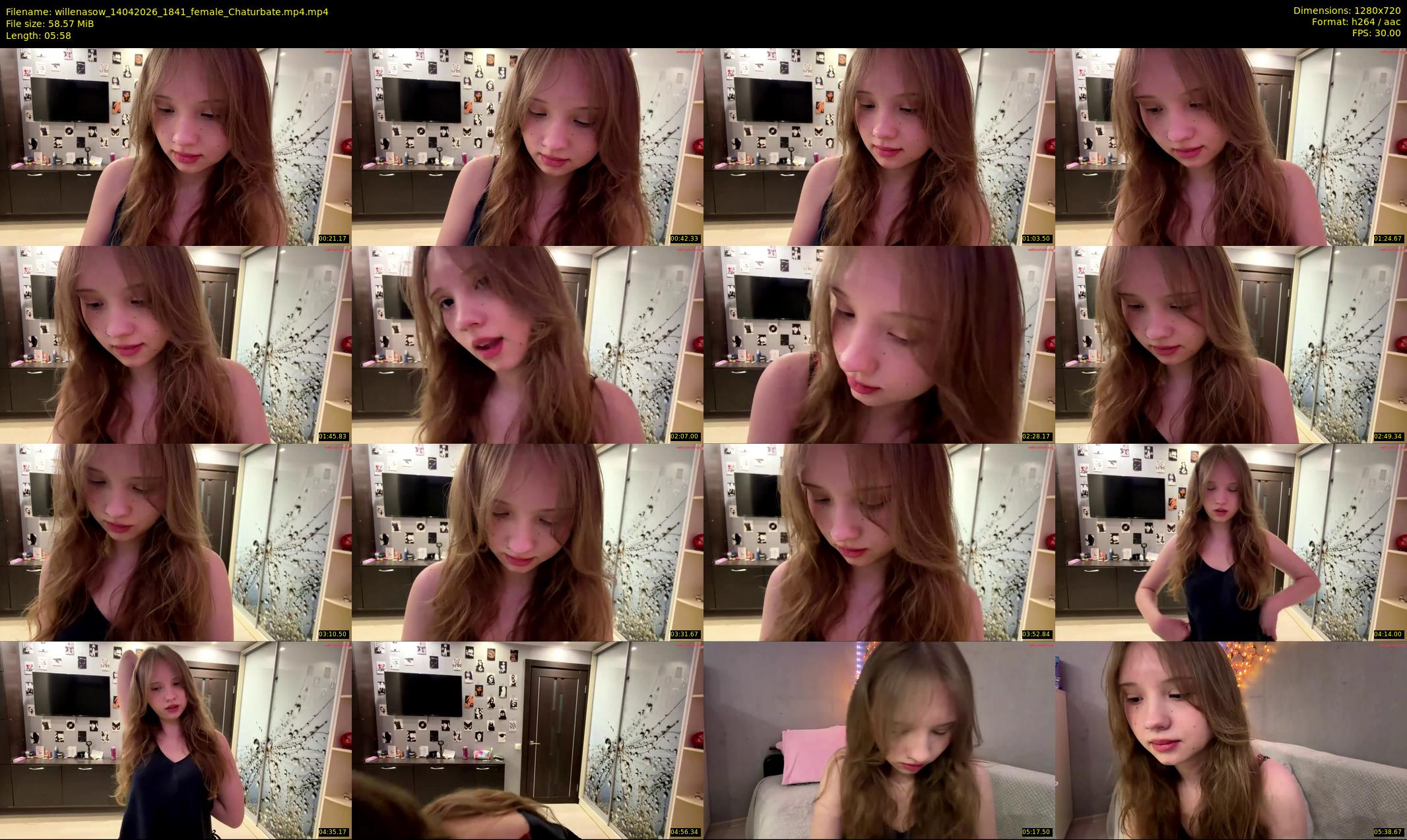 willenasow — 6 minute Chaturbate female cam show recording, 720p, Apr 14, 2026