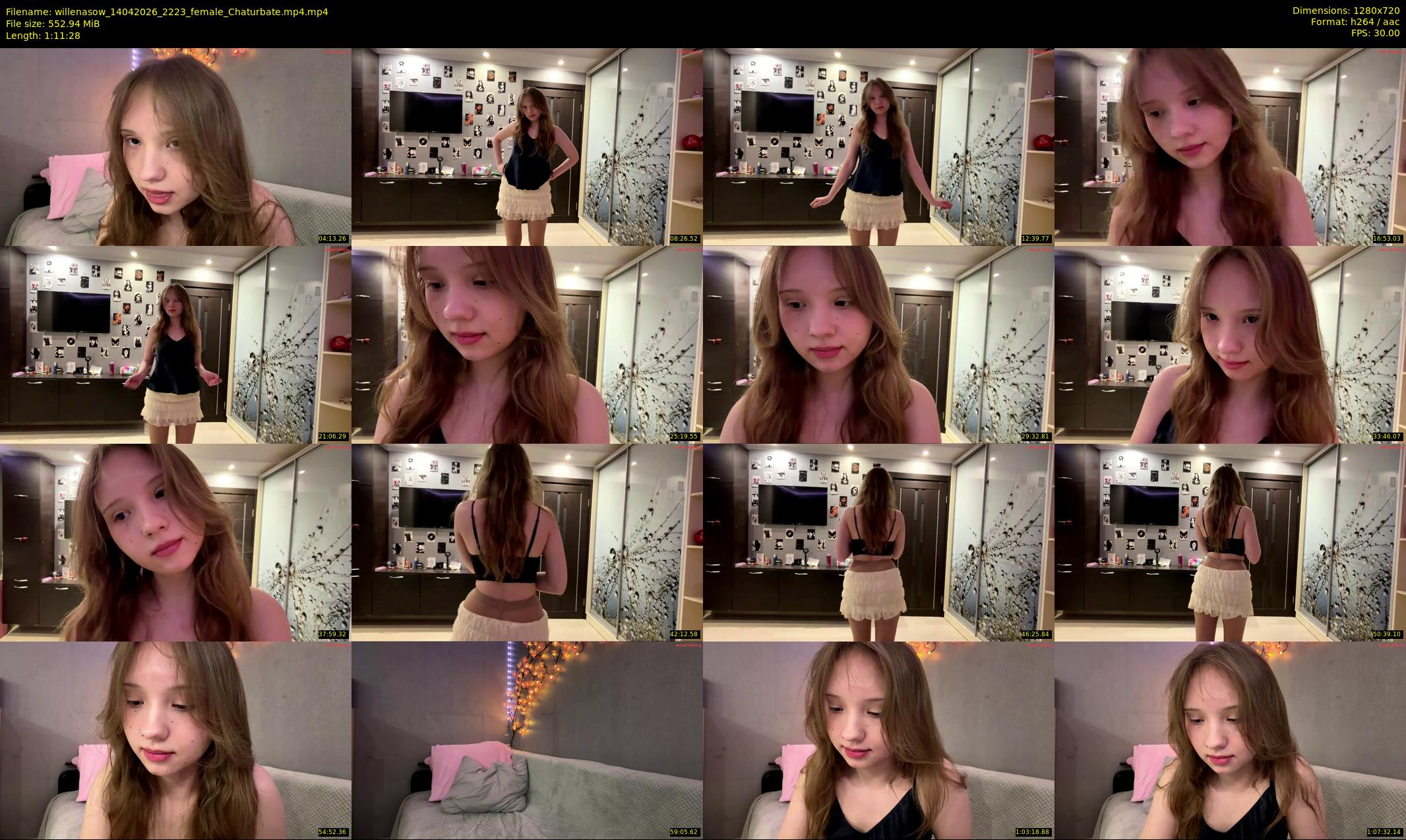 willenasow — 72 minute Chaturbate female cam show recording, 720p, Apr 14, 2026