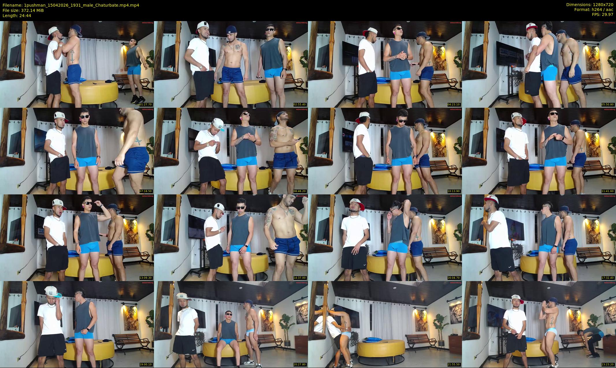 1pushman — 25 minute Chaturbate male cam show recording, 720p, Apr 15, 2026