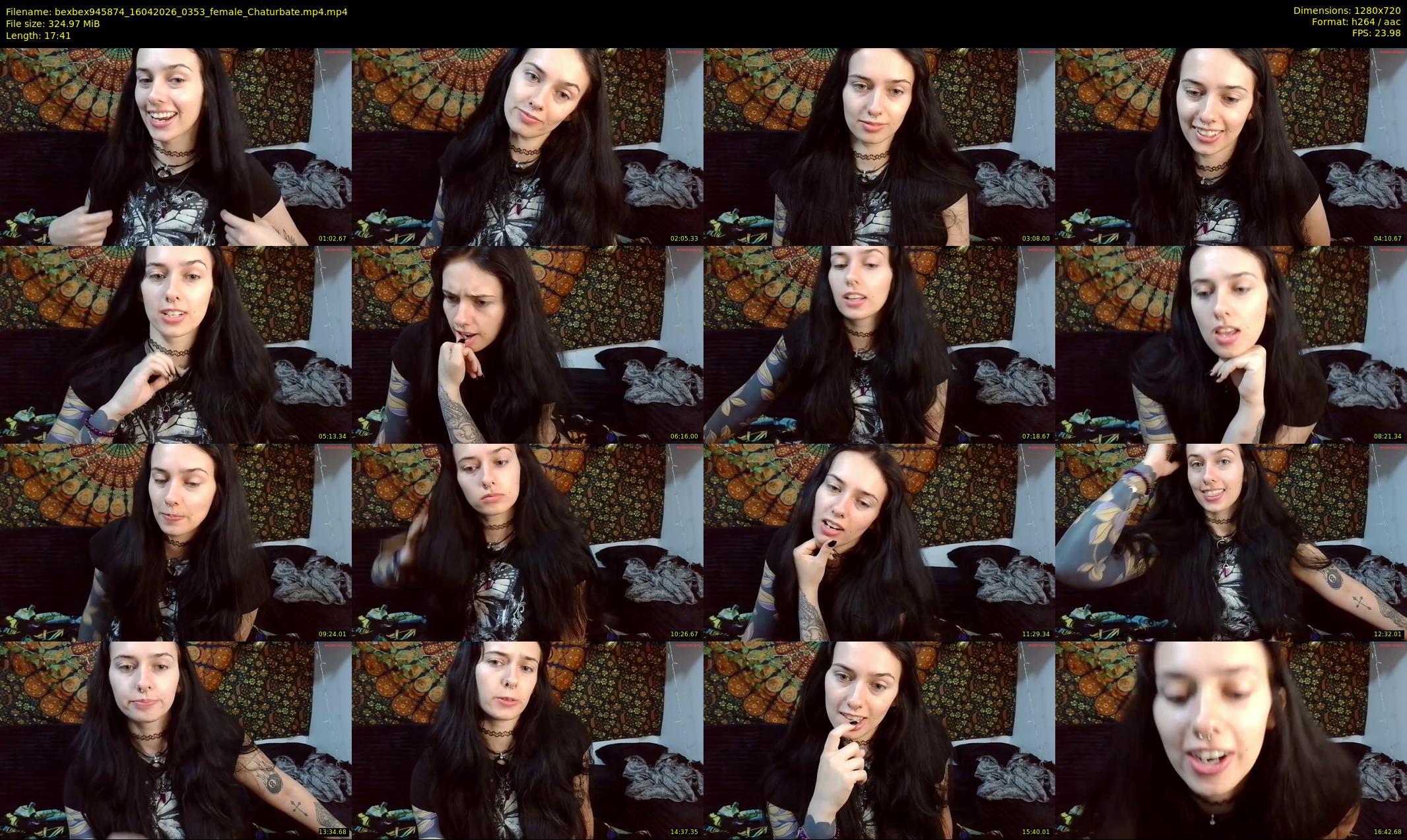 bexbex945874 — 18 minute Chaturbate female cam show recording, 720p, Apr 16, 2026