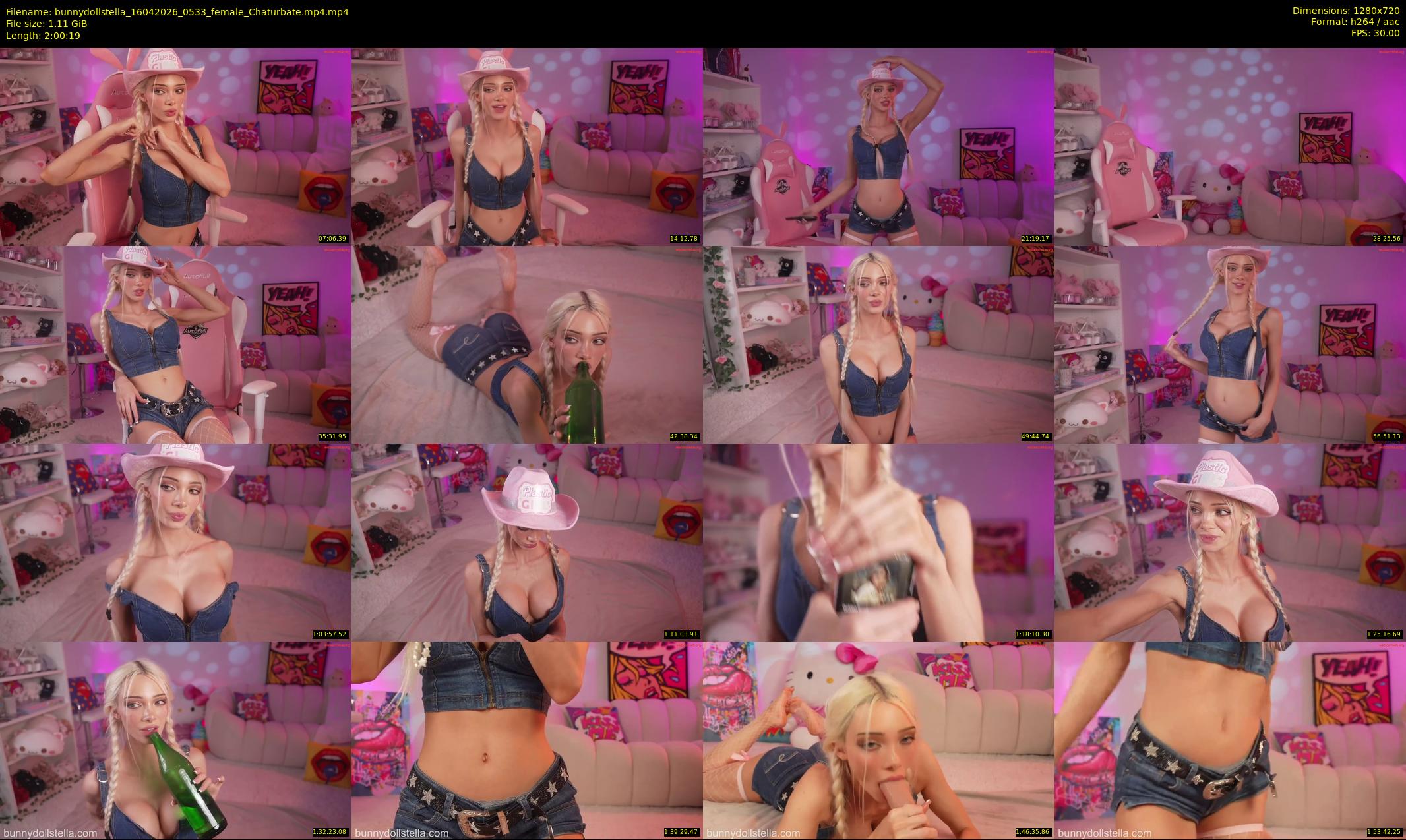 bunnydollstella — 121 minute Chaturbate female cam show recording, 720p, Apr 16, 2026