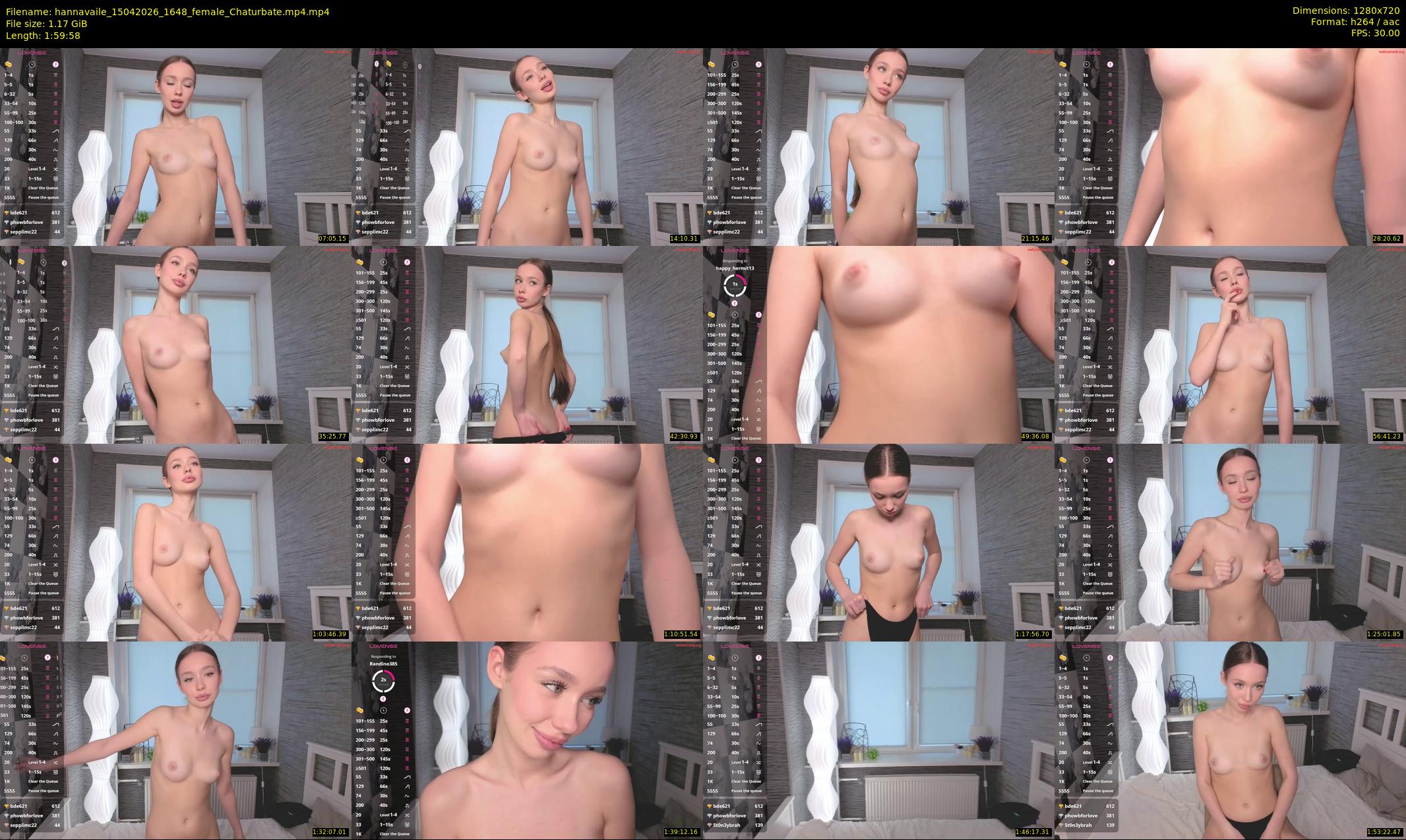 hannavaile — 120 minute Chaturbate female cam show recording, 720p, Apr 15, 2026